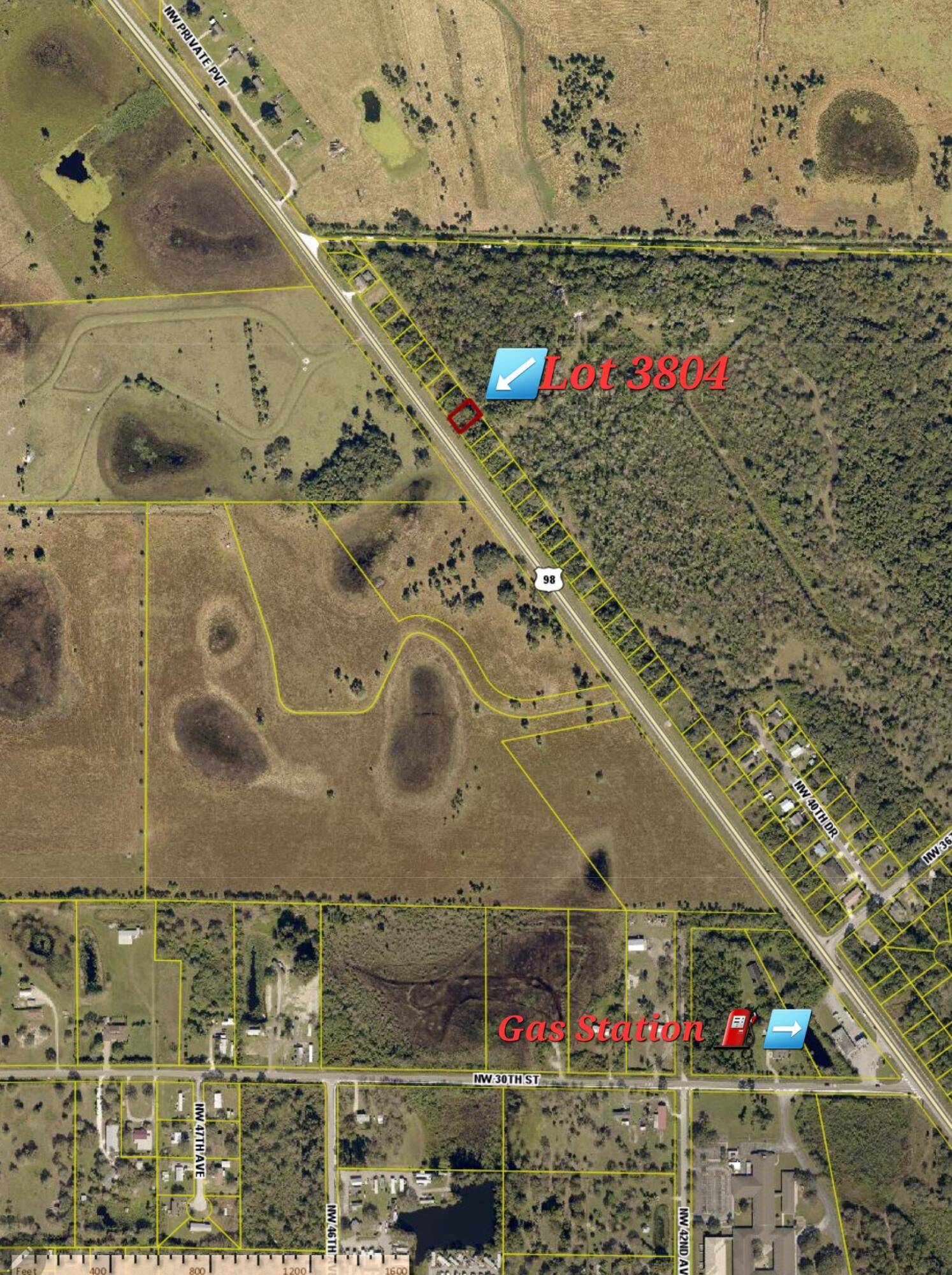 BASSWOOD Right of Hwy 98th.