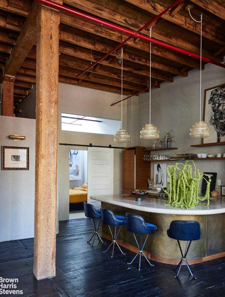 This Clinton Hill loft is truly one of a kind, the perfect cross between industrial and chic.