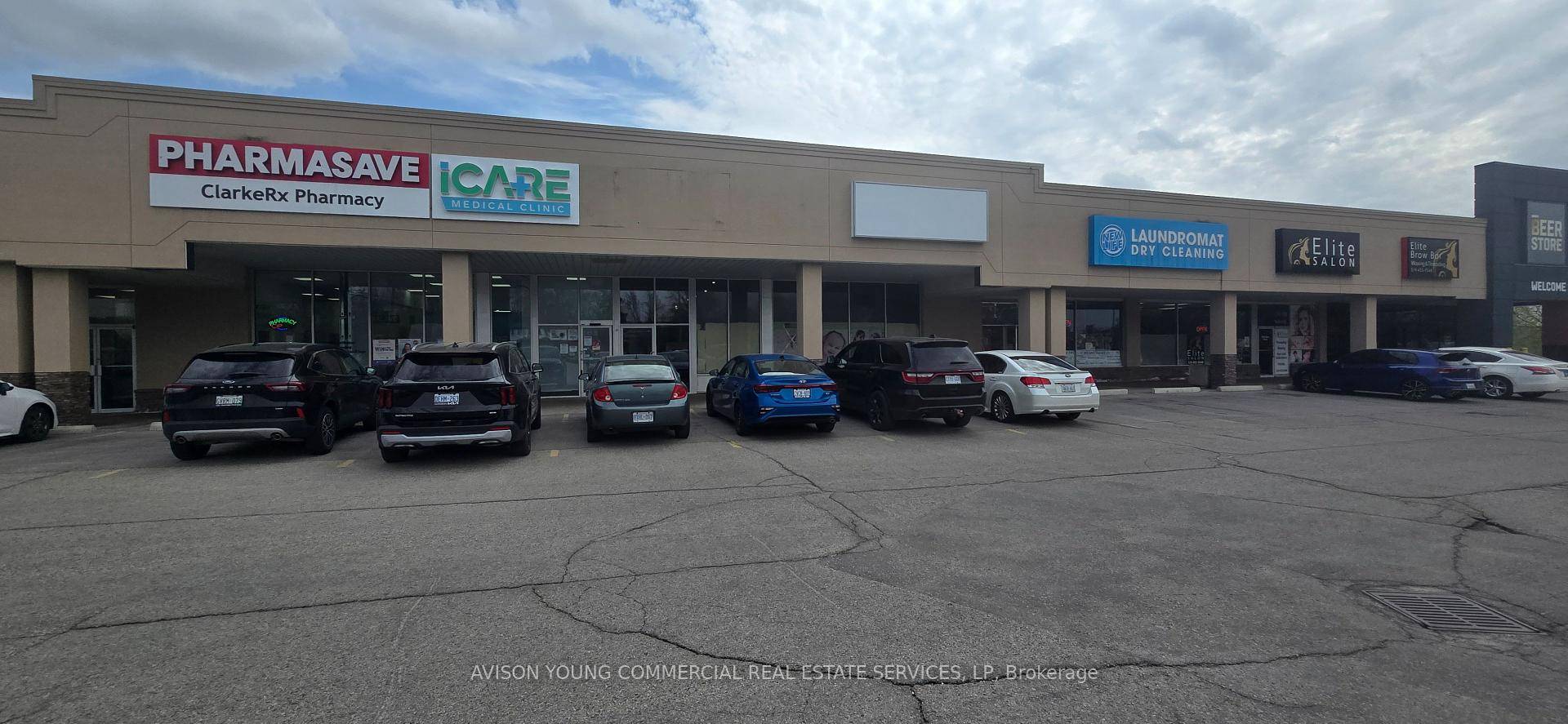 Great retail location in a South East London, grocery anchored plaza at the corner of Trafalgar and Clarke Road.