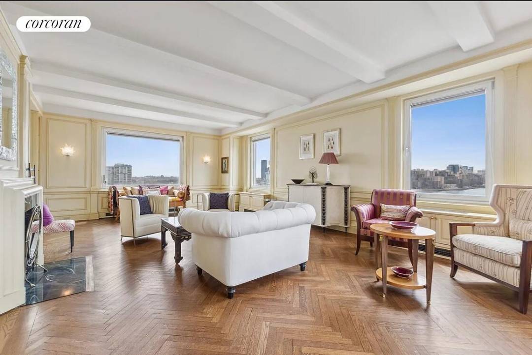 Breathtaking East River views from almost every room of this impeccably maintained, classic eight room apartment.
