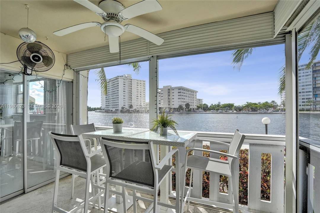 Stunning waterfront condo directly on the Intracoastal sit back and watch the boats go by from your private screened balcony with access from both the bedroom and living room !