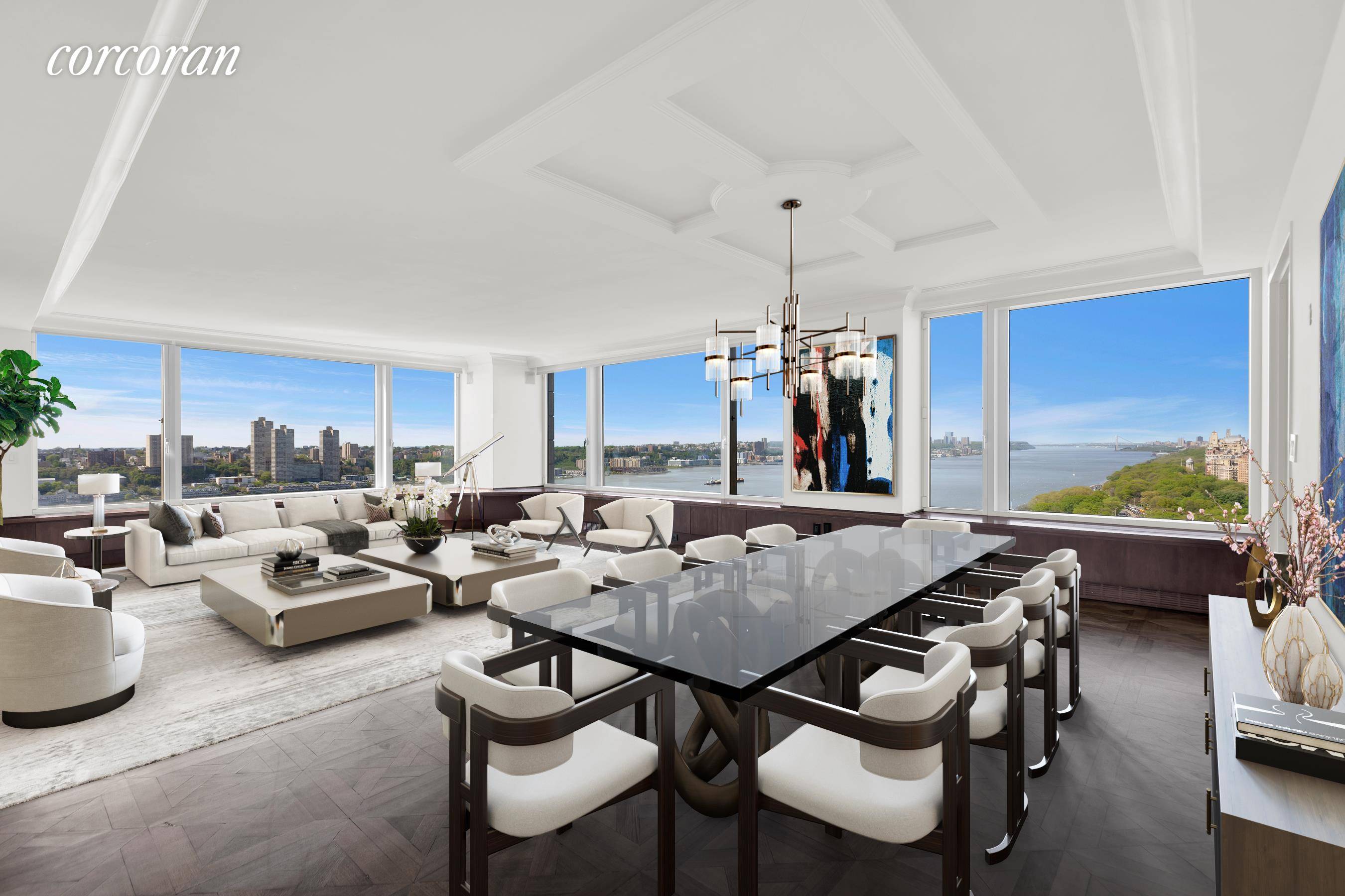 Apt 23AC is a high floor, sun filled corner 4 bedroom, 4.