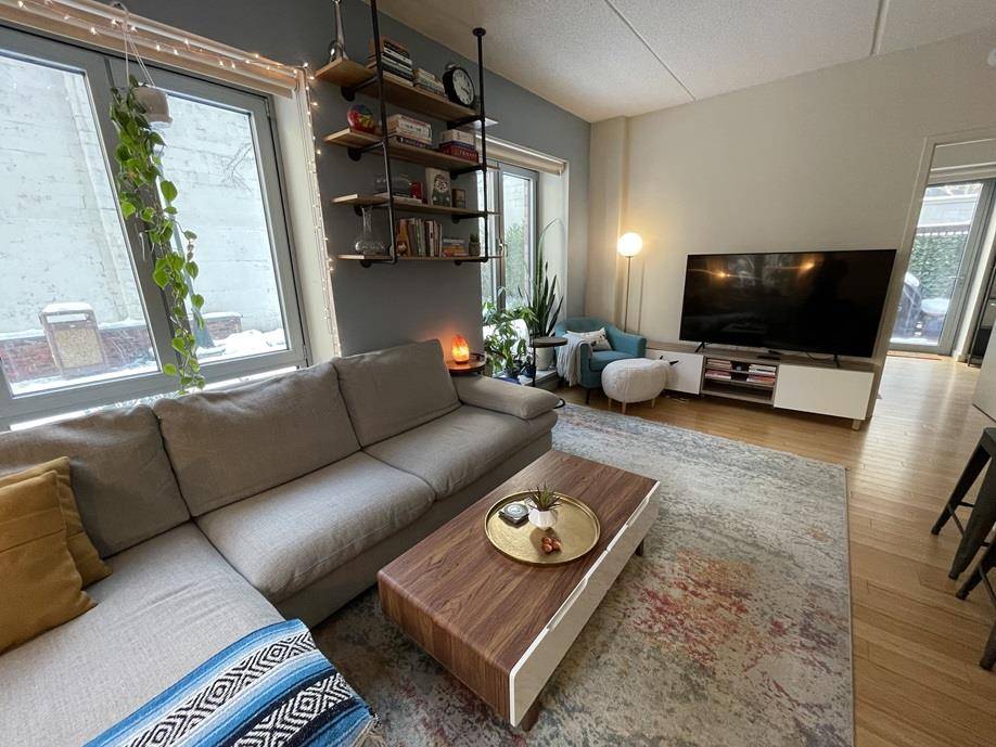 First Showing will be Sunday, February 9th 10 00am 11 00amRENT STABILIZED 1 BEDROOM APARTMENT WITH PATIO IN MODERN SILVER LEED BUILDING.