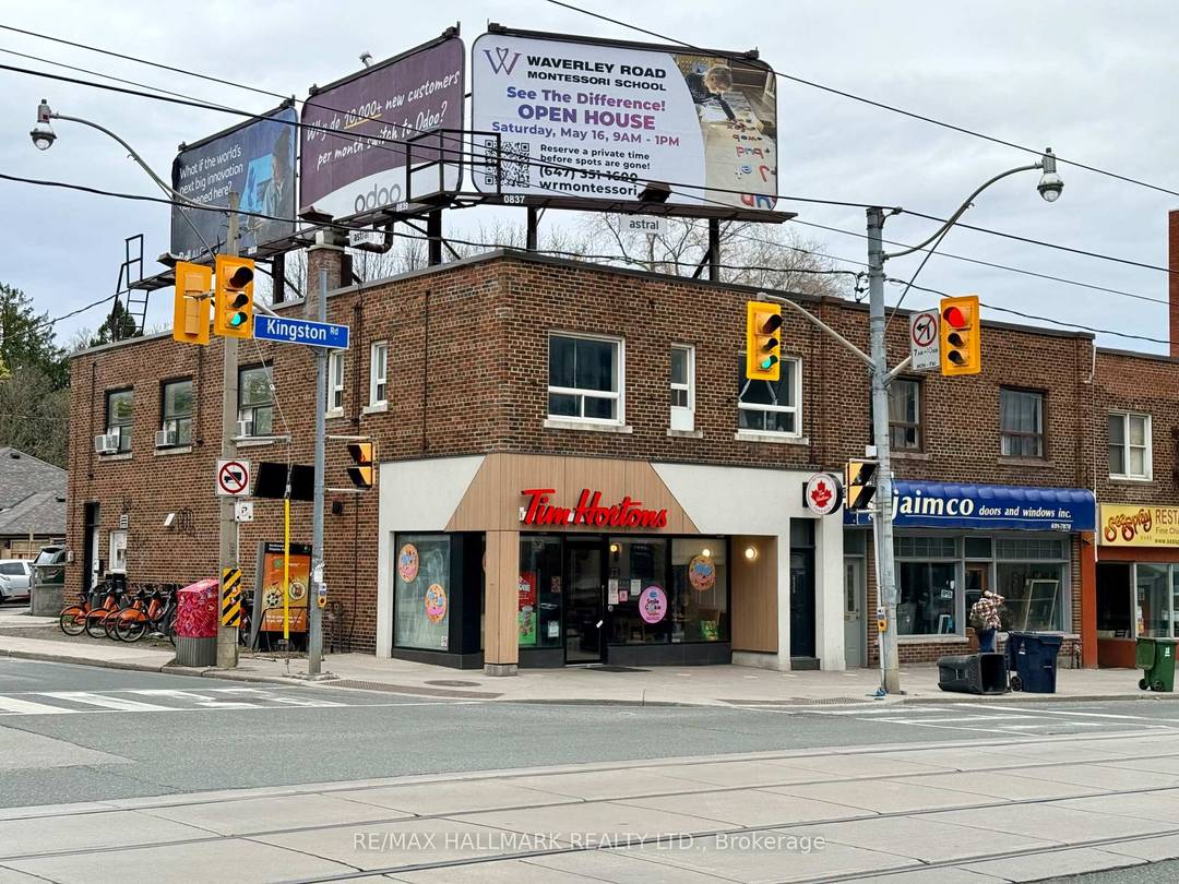 Welcome to 637 Kingston Road, a solid, brick 2 storey building located on a highly visible intersection at the southwest corner of Kingston and Southwood.