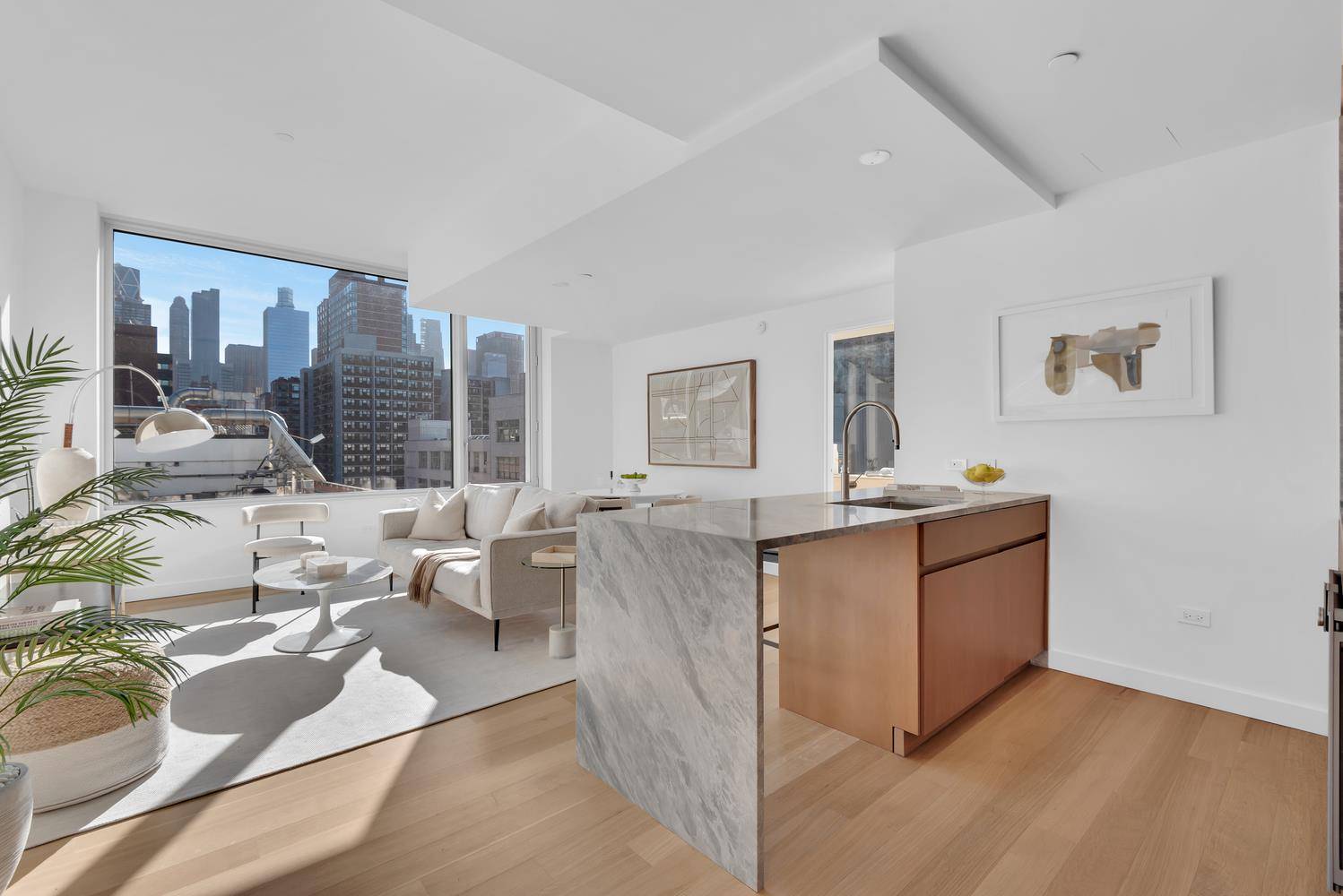 Exceptional Southeast Corner Residence with Timeless Elegance Presenting residence 3A at 611 West 56th Street.