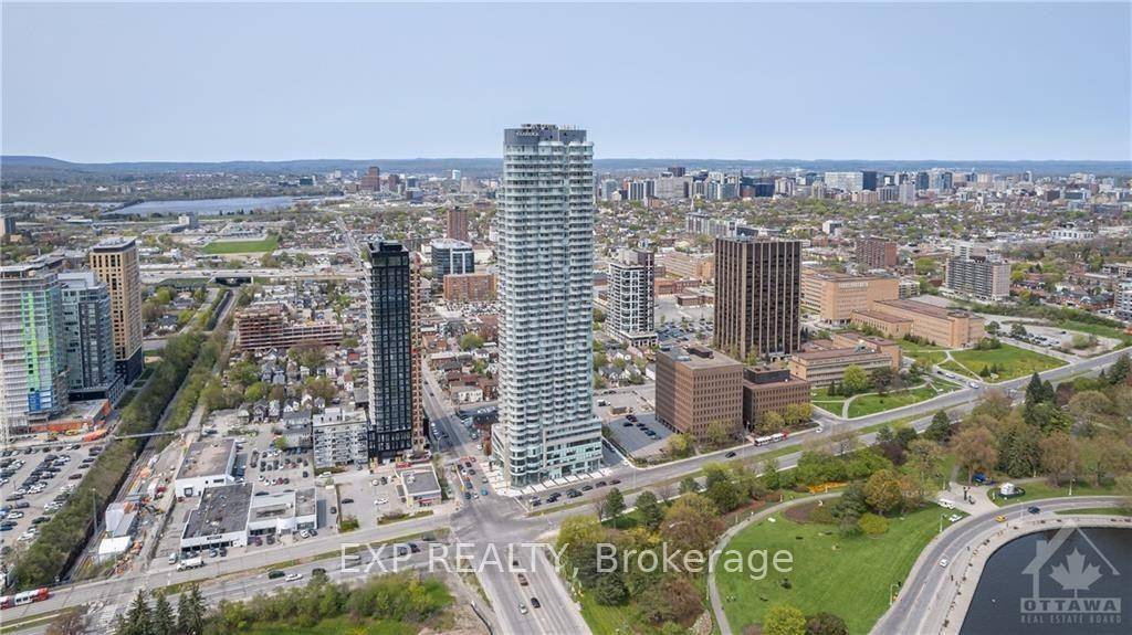 Experience luxury living in this 2 bedroom, 2 bathroom condo, nestled within the tallest building in all of Ottawa, boasting an awe inspiring south facing view overlooking the picturesque Dow's ...