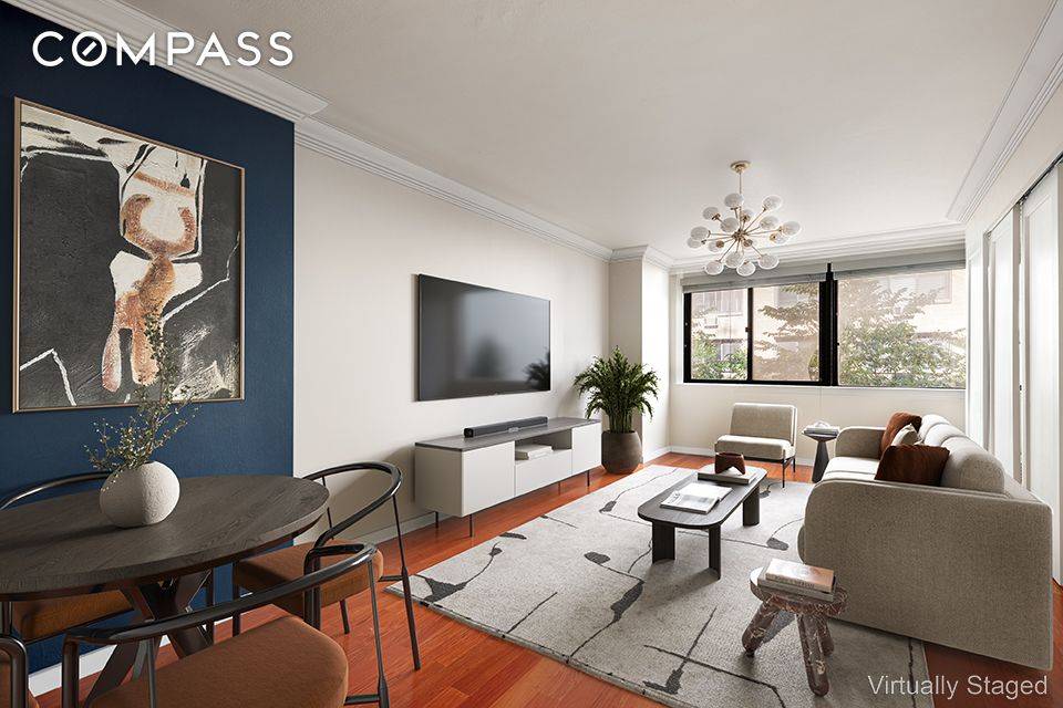 Great opportunity to purchase a renovated and spacious junior one bedroom at The Chelsea Lane, a full service Flatiron doorman co op.