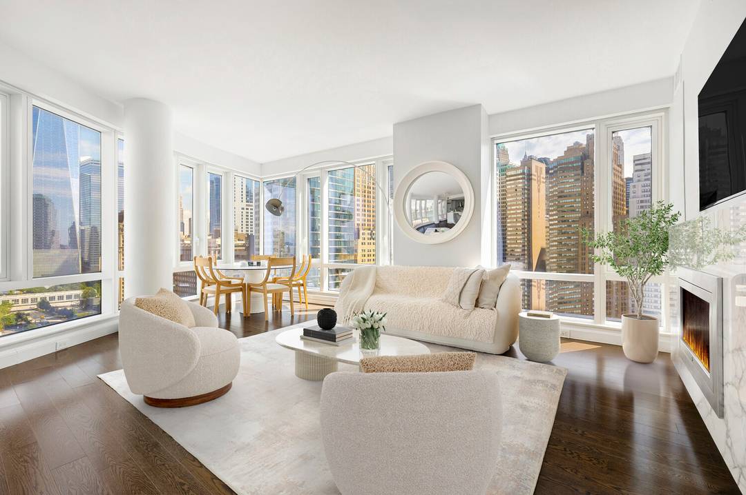 Space, Light, and Calm A Family Friendly Sanctuary in the Heart of Battery Park 4 Bedrooms Office Media Lounge Walk In Laundry Room Designer Renovation Full Service Luxury Building Some ...