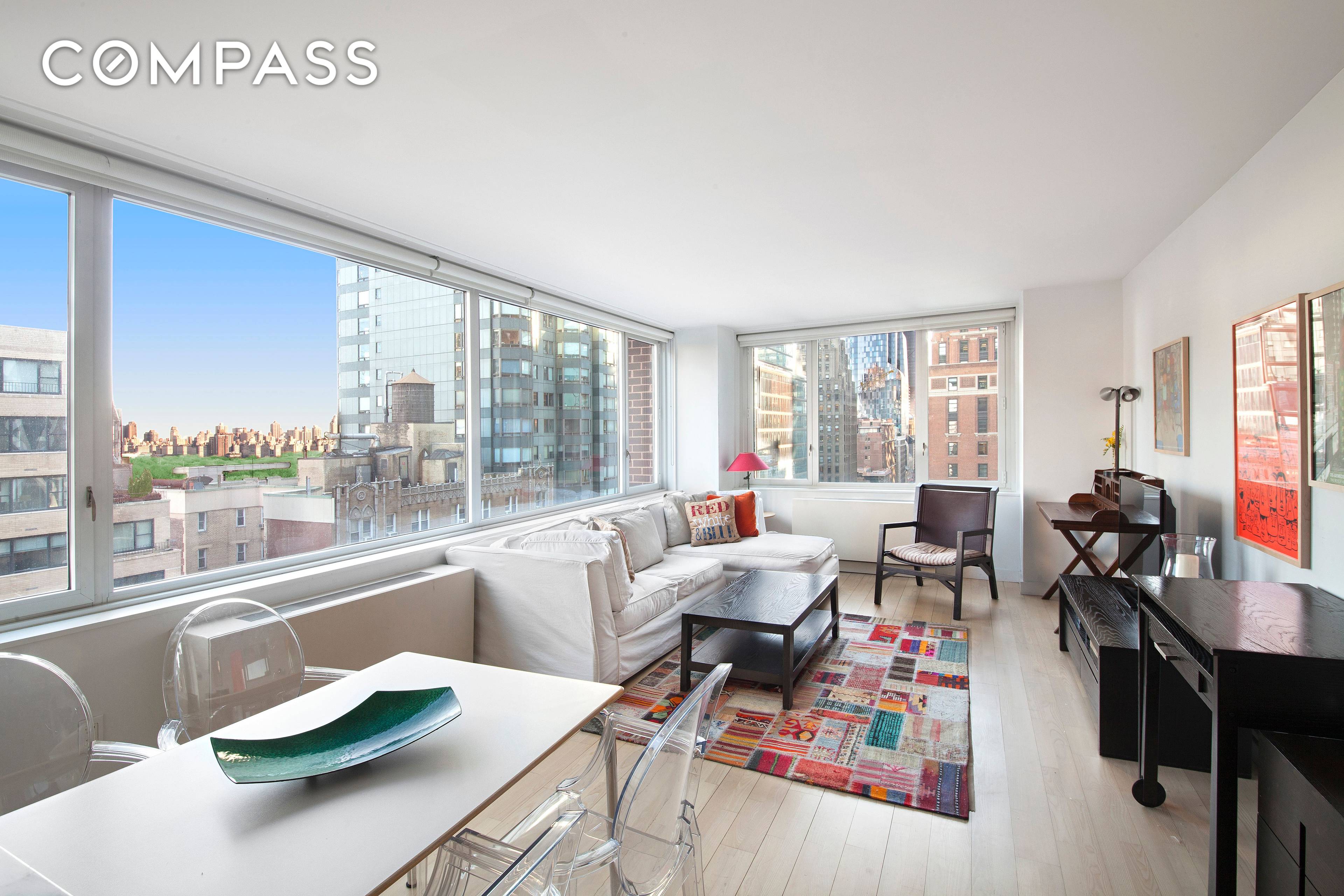 Come home to a direct central park view, corner apartment with 2 walls of windows !