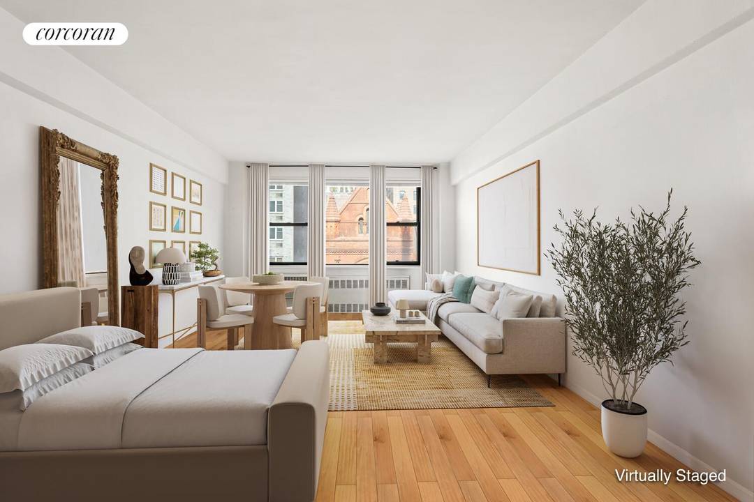 Situated on the 6th floor of The Geneva, a well maintained cooperative at the dynamic crossroads of West 57th Street and Ninth Avenue, this north facing studio is filled with ...