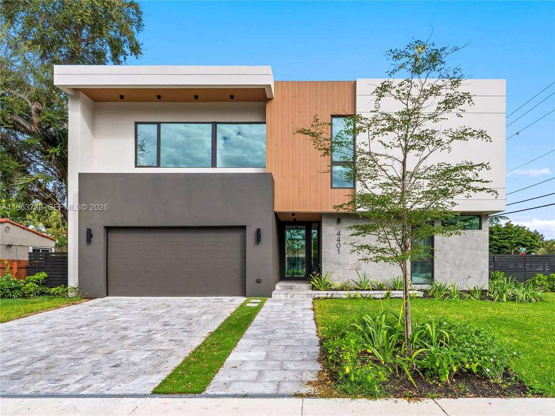Just completed 2026 corner lot masterpiece in Little Gables offering 4, 113 total SF with 3, 563 SF of refined modern design living area.