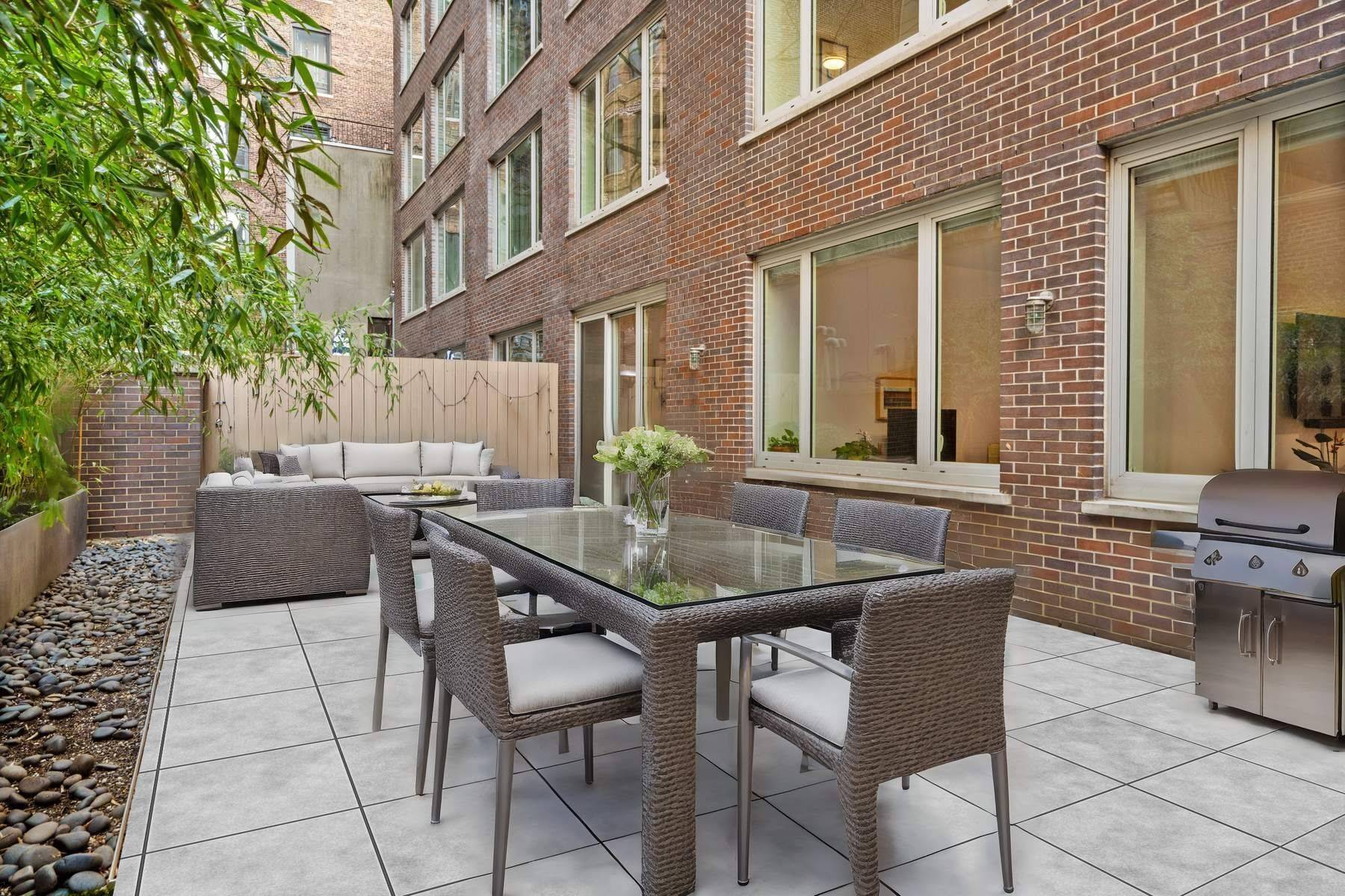 Experience the perfect blend of indoor and outdoor living at Chelsea Green, where this garden level residence offers 2, 150 square feet of thoughtfully designed space.