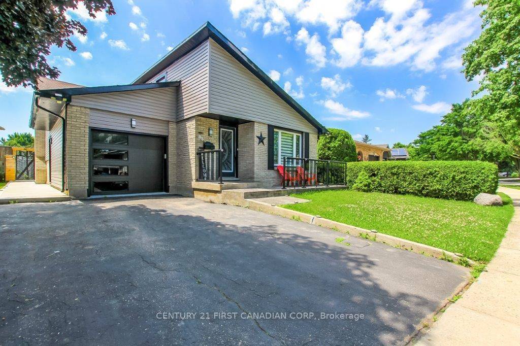 4 level back split w attached garage in popular White Oaks area.