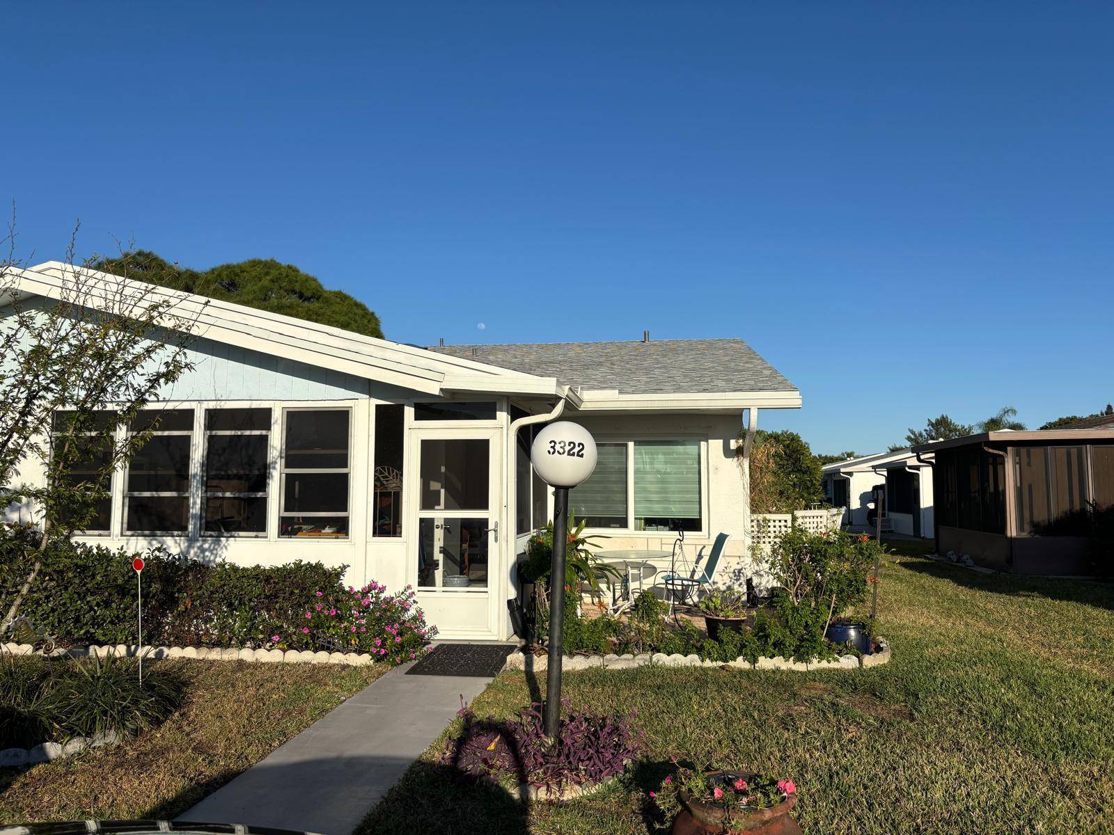 Beautiful well maintained Villa with quiet water view from back yard patio.