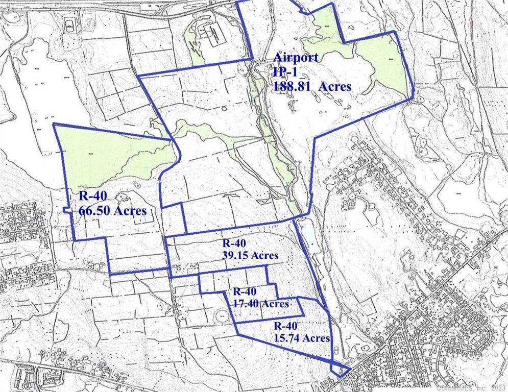 The former Waterford Airport consisting of 189 acres in the IP 1 zone and 4 separate lots totaling 139 acres in the R 40 zone are offered as a master ...