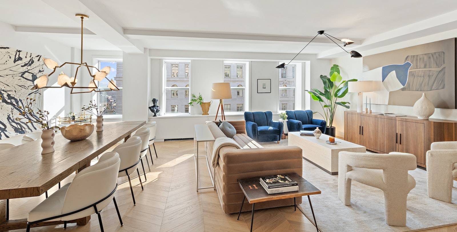 Residence 12B is a sun drenched 2, 054 square feet three bedroom, two and a half bathroom home that features an impressive living dining room.