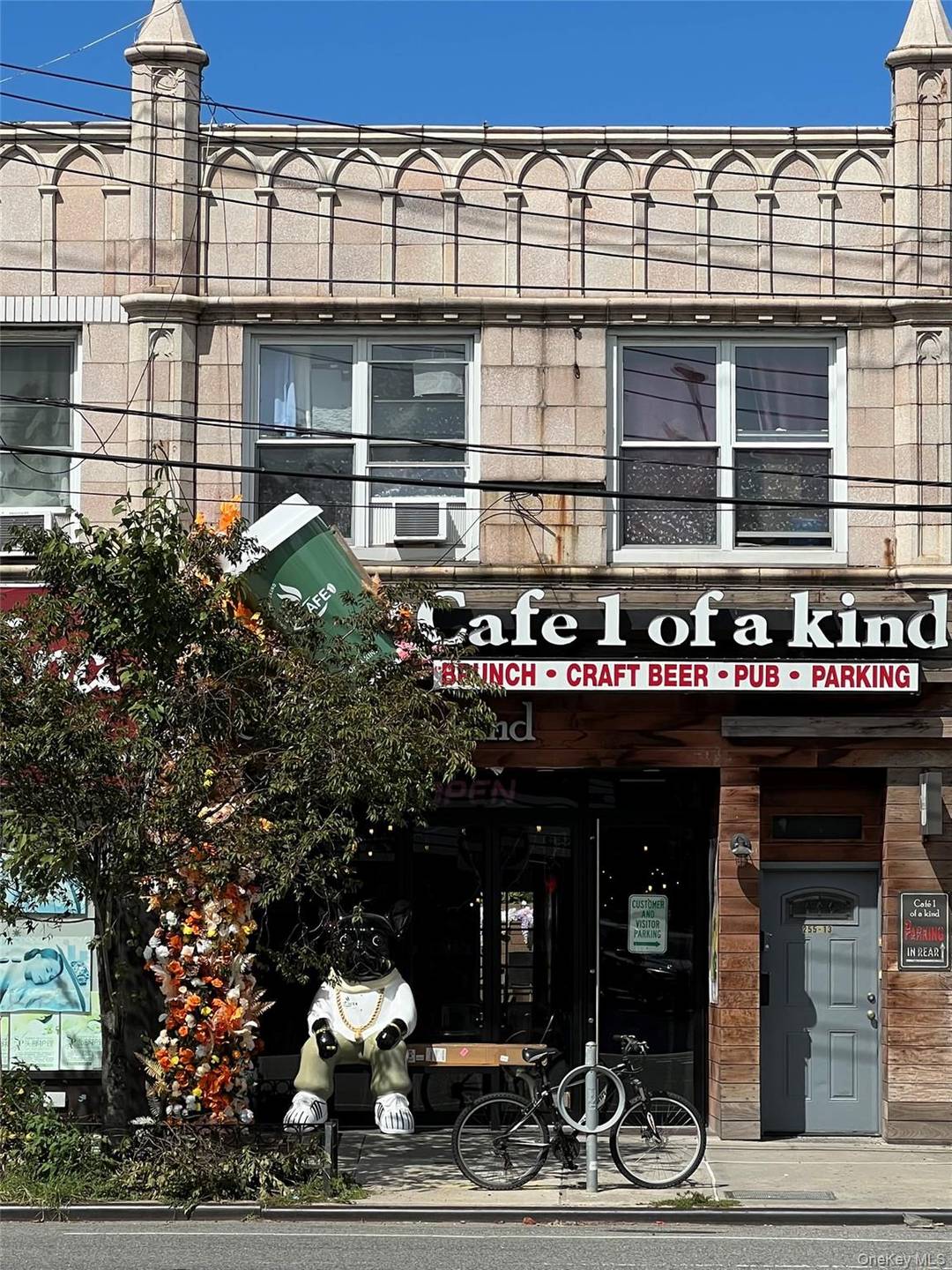 Rare to find a commercial and residential mixed building with a parking lot in rear for 10 11 Cars.