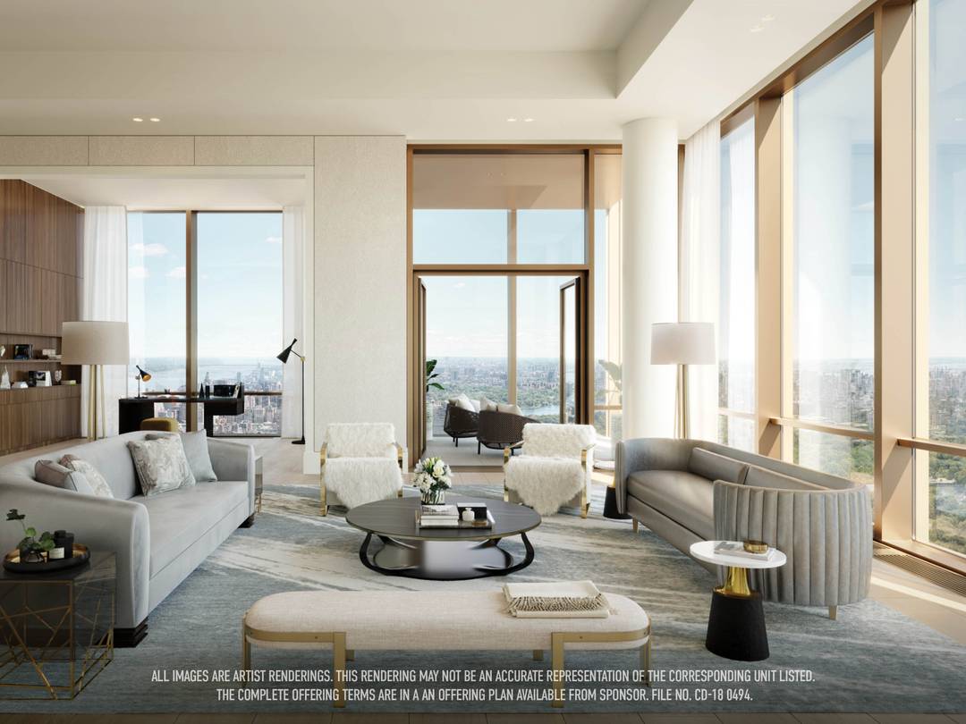 Tower residence 53S is a gracious 4, 982 square foot, half floor home with, 5 bedrooms, 6.