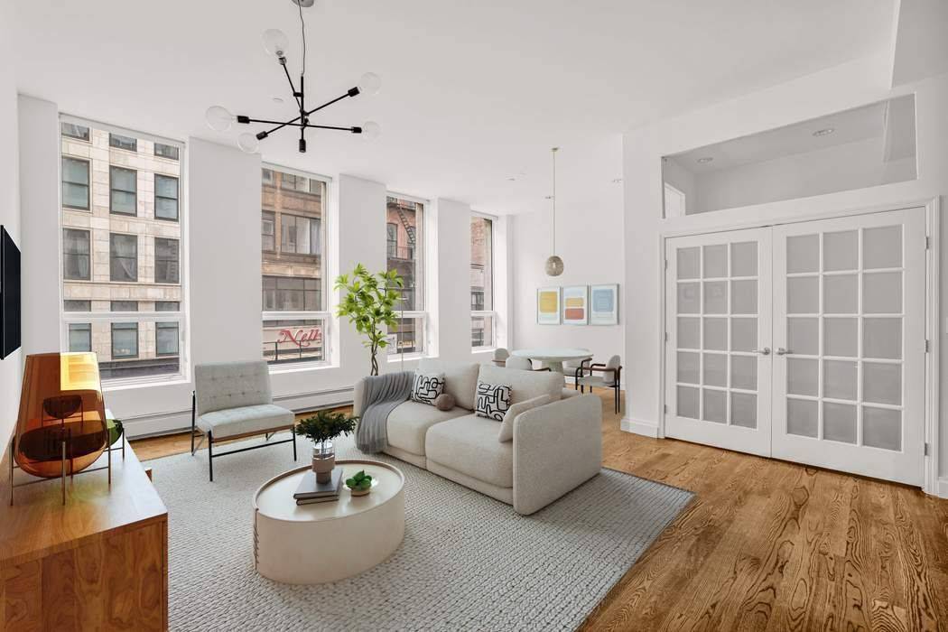 In the heart of Tribeca, this spacious 2 bedroom, 2 bathroom loft offers airy proportions, abundant natural light, and is presented in excellent condition with thoughtful details throughout.