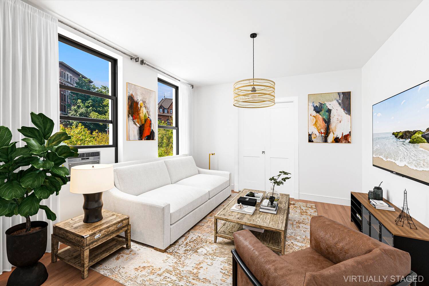 Welcome to this charming condo overlooking the serene views of the glorious Jackie Robinson Park.