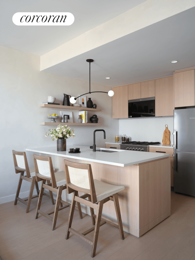 Spacious One Bedroom with separate Home Office Alcove and stunning natural light located directly on the East River waterfront.