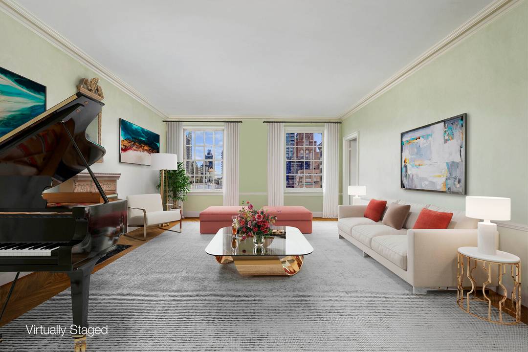 Park Avenue Elegance at its Finest This exceptional estate condition home photos are virtually staged is the largest apartment in the highly coveted A line with the addition of a ...