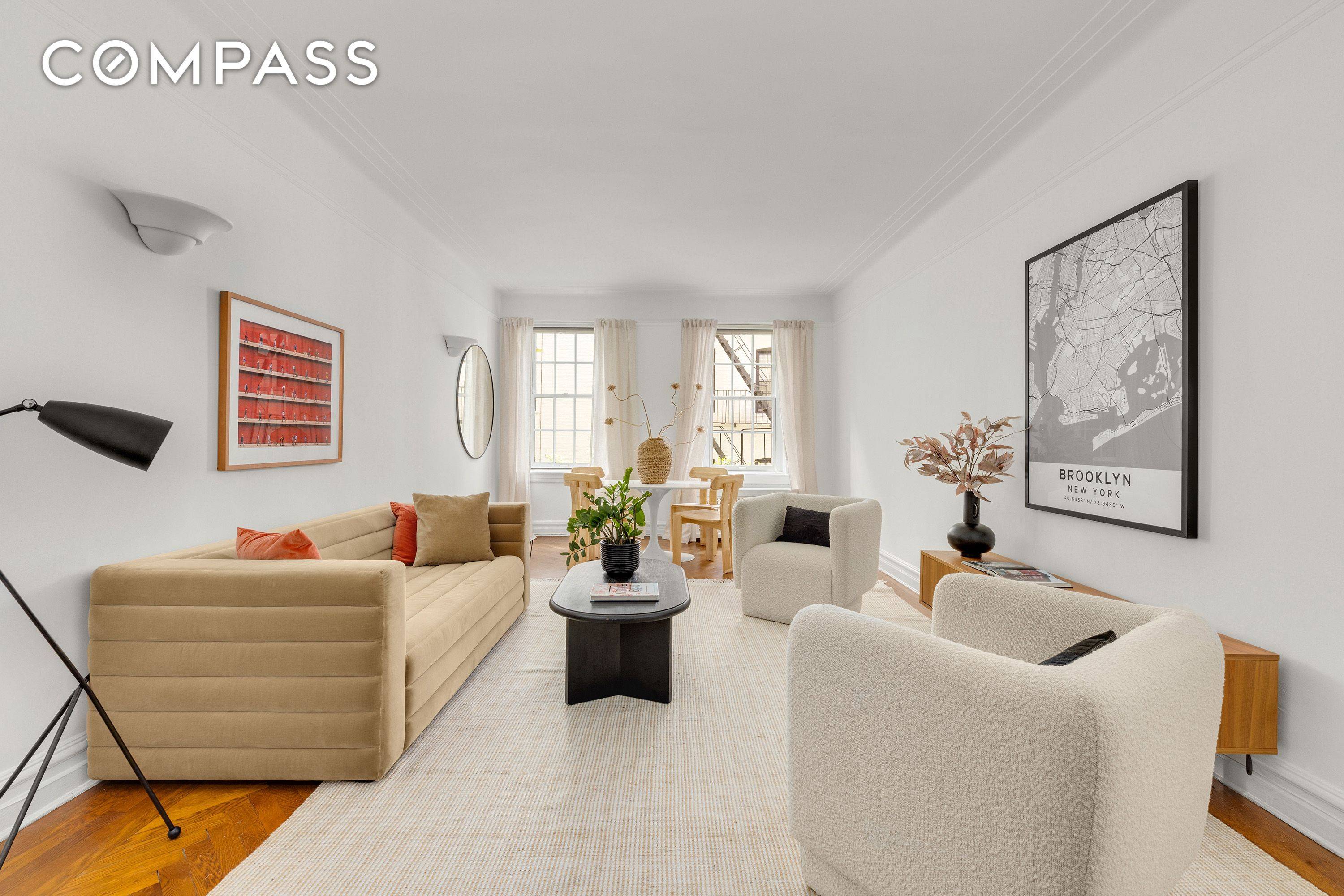 Welcome to 20 Pierrepont Street, Unit 3A a fully renovated, pre war two bedroom, one bathroom co op nestled on a picture perfect block in the heart of Brooklyn Heights.