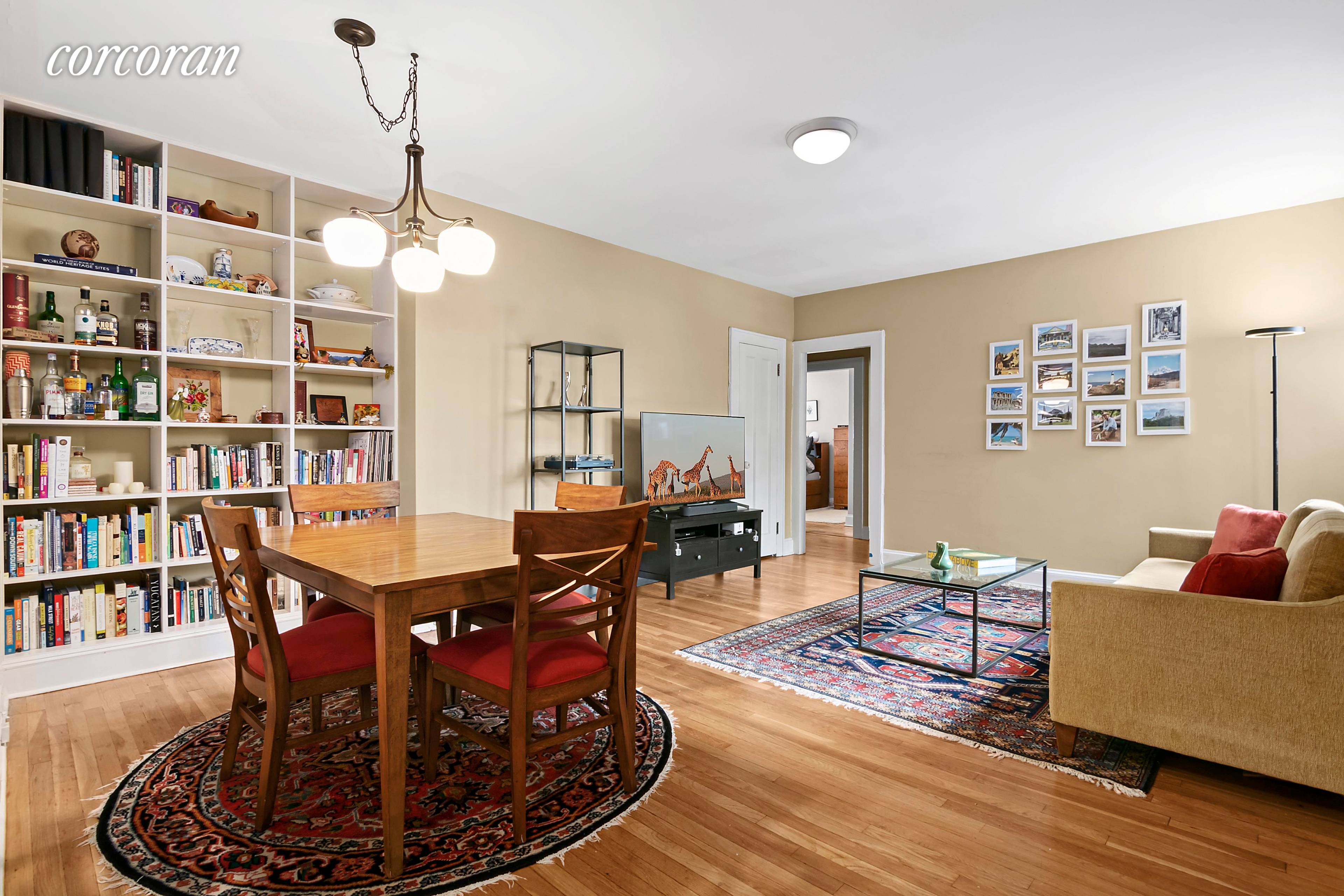 Deeded private PARKING garage is INCLUDED in this beautiful and quiet 2 bedroom prewar apartment adjacent to historic Forest Hills Gardens !