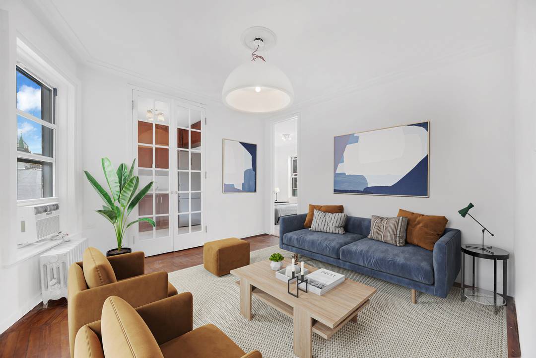 Set on a beautiful tree lined block in the heart of Chelsea, this elegant pre war two bedroom offers a rare combination of charm, character, and modern convenience.