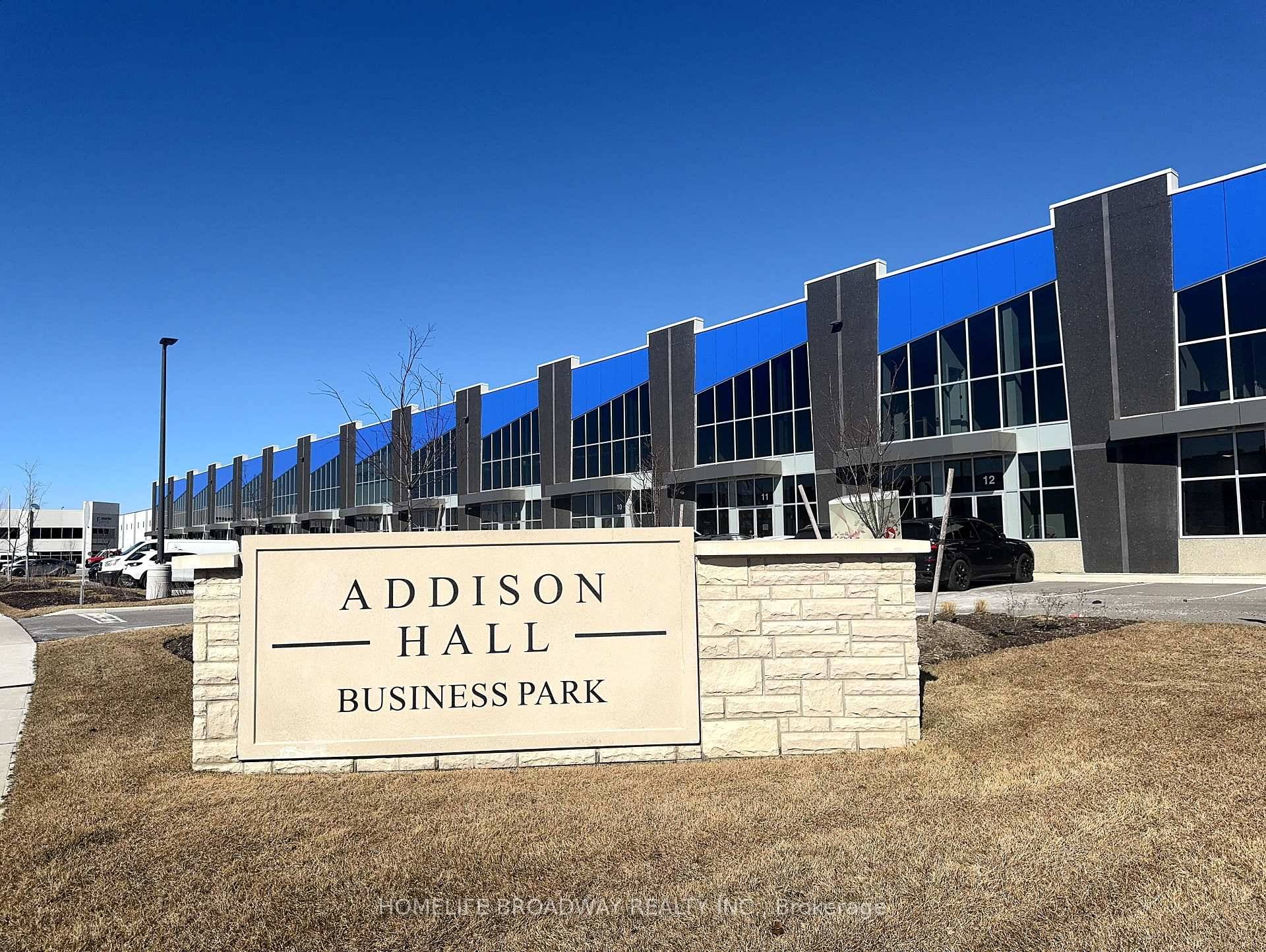 Warehouse space located in a brand new industrial condominium complex of Addison Hall Business Park in Aurora, strategically located near 404 and SmartCentres at Leslie amp ; Wellington, modern features ...