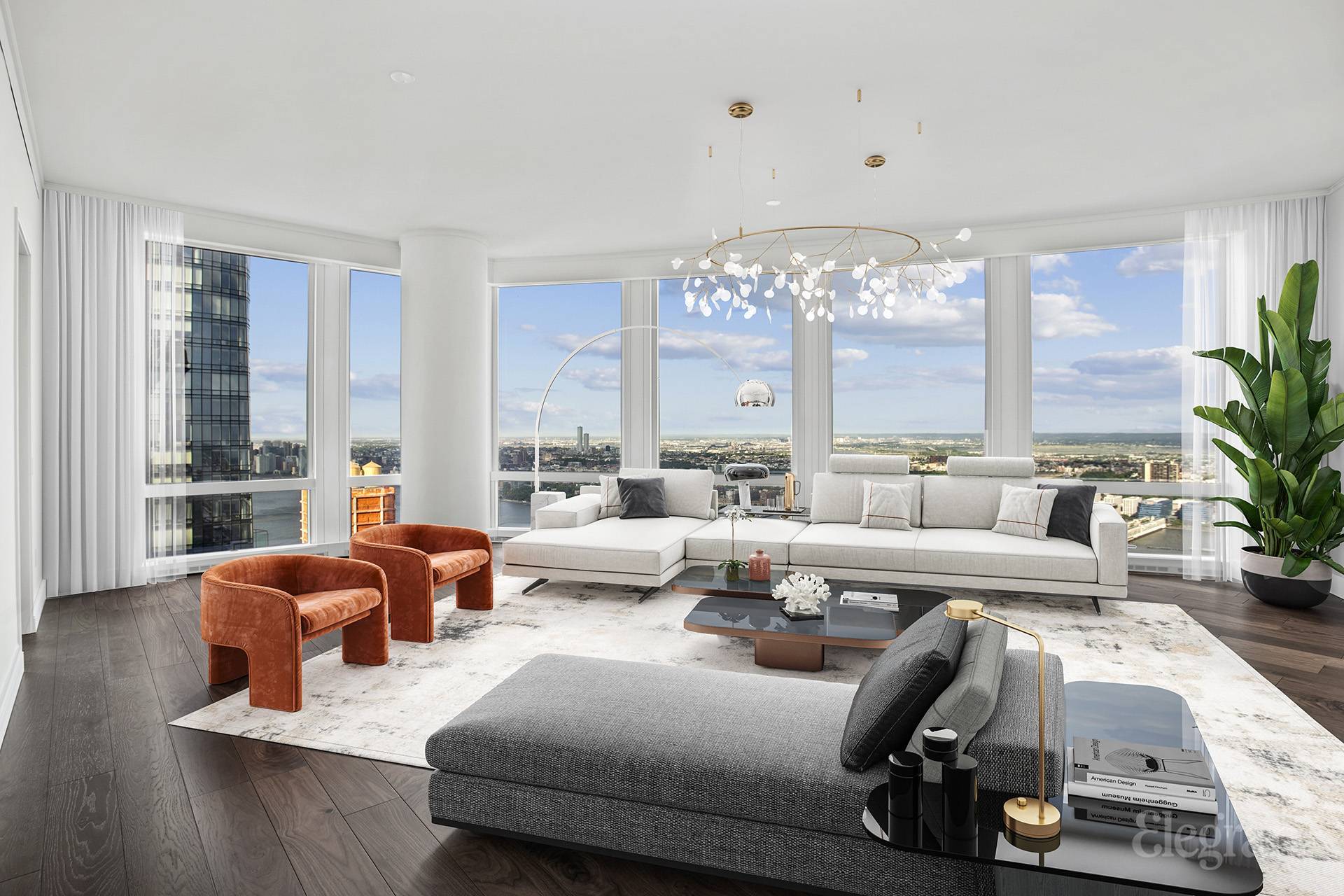 Experience Breathtaking Hudson River Sunsets from This Gracious Southwest Facing Corner Residence.