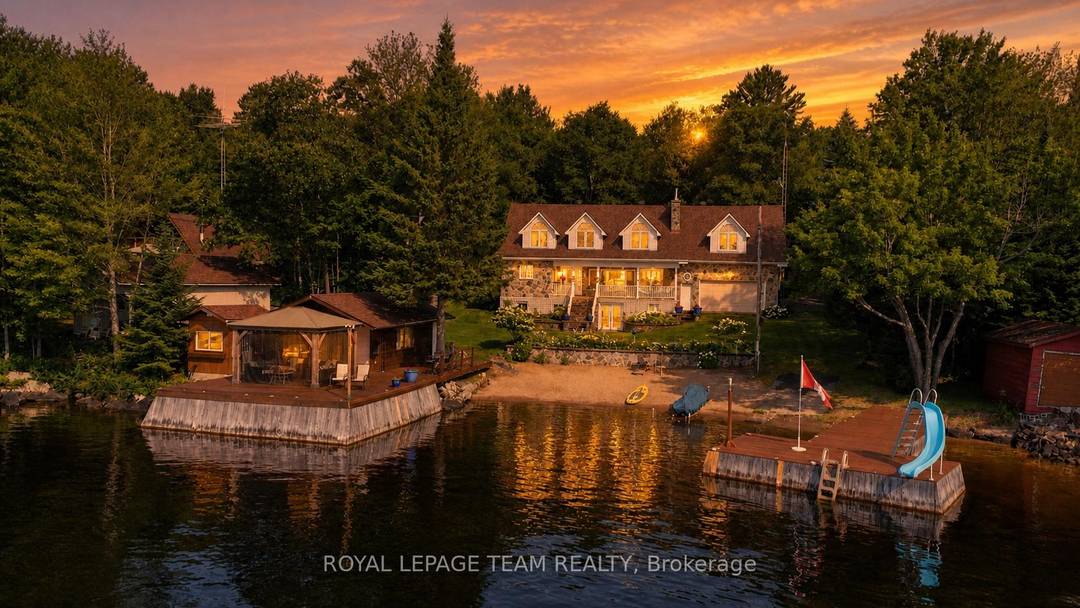 Welcome to your private luxury escape on the coveted Kamaniskeg Lake waterway, where breathtaking sunsets, crystal clear swimming, and sugar sand shoreline create the ultimate waterfront lifestyle in the heart ...