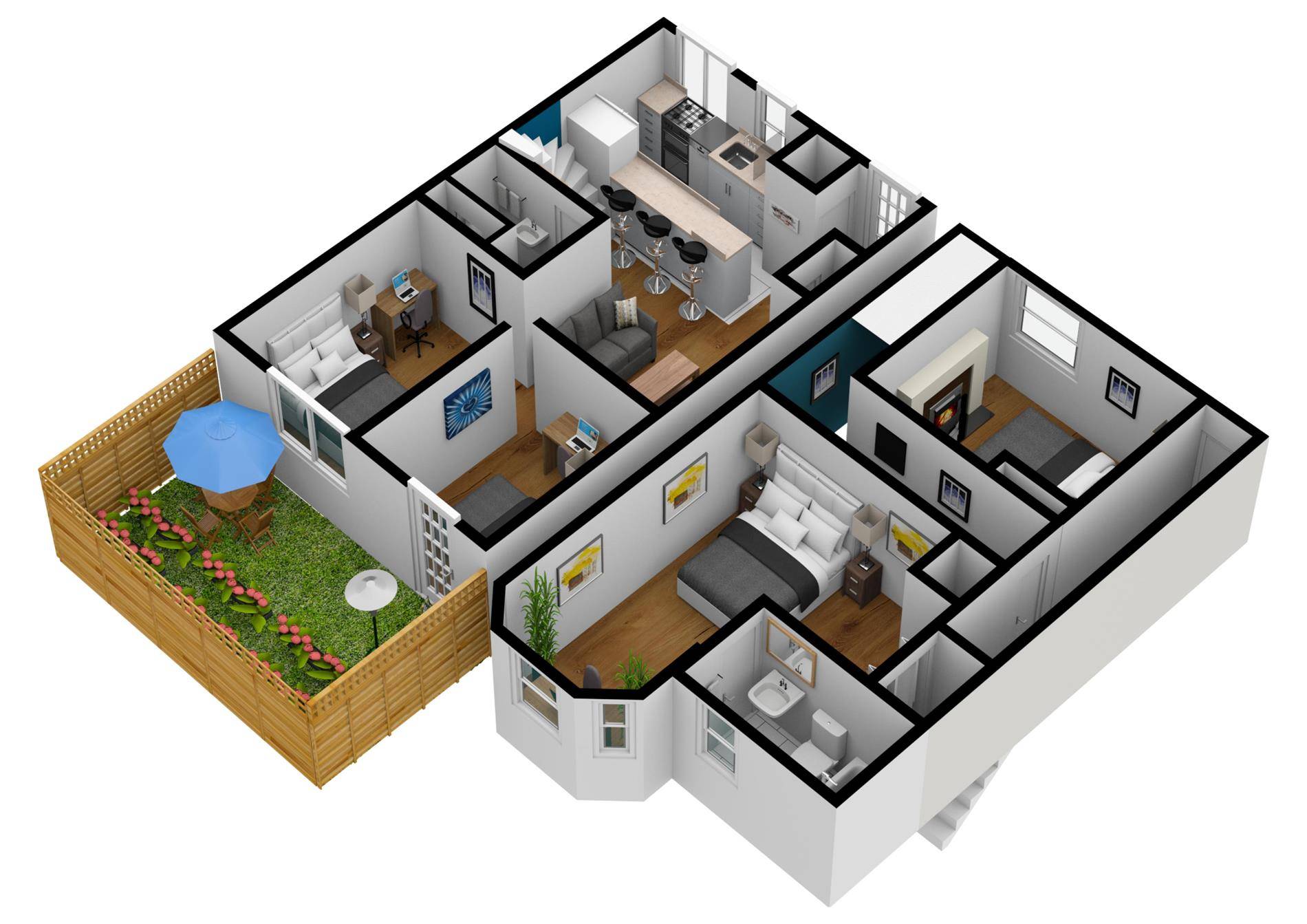 Amazing 4 bedroom loft apartment.
