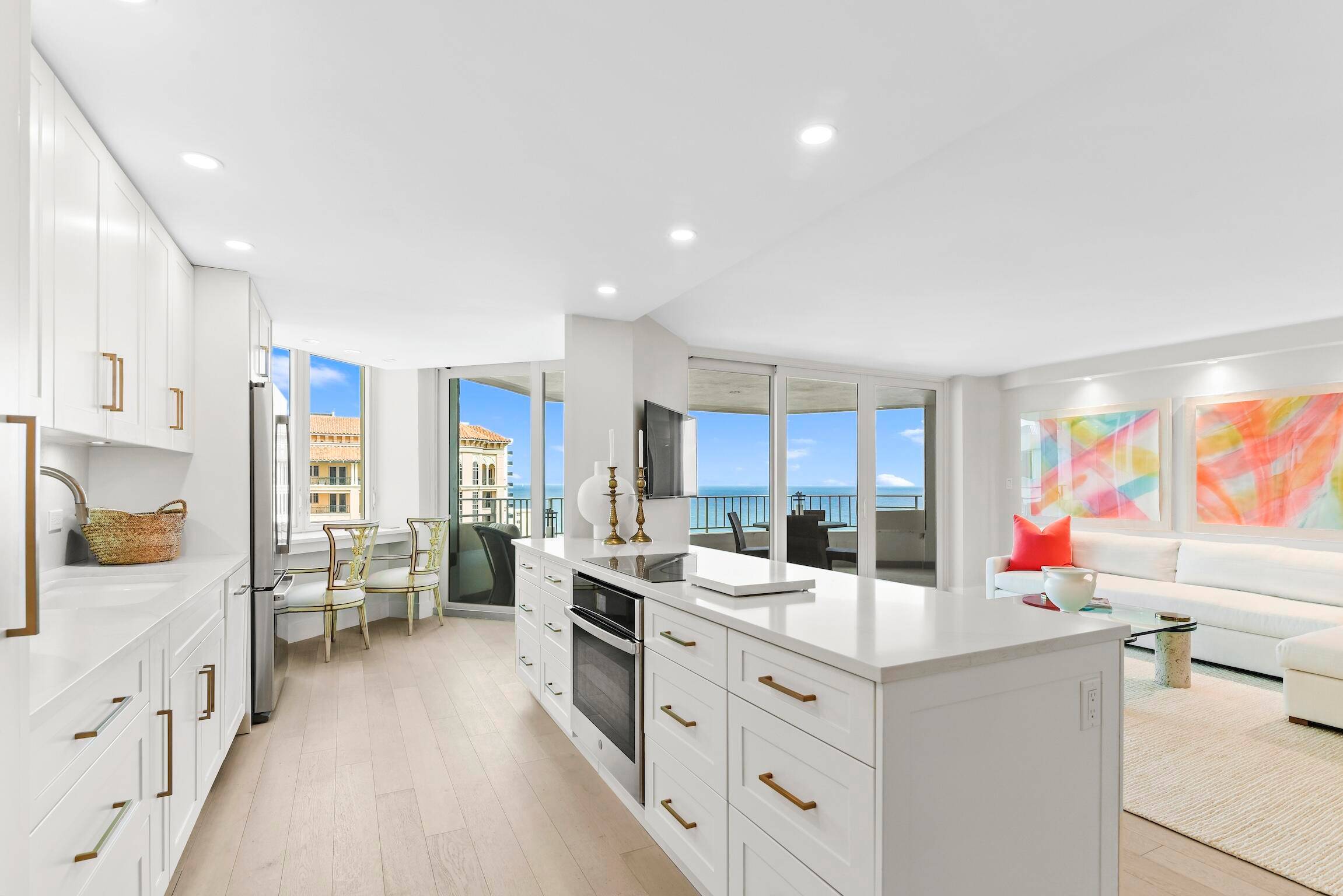 Luxurious Oceanfront Condo with Stunning direct views of the ocean from every room, along with captivating vistas of the city and Lake Boca.