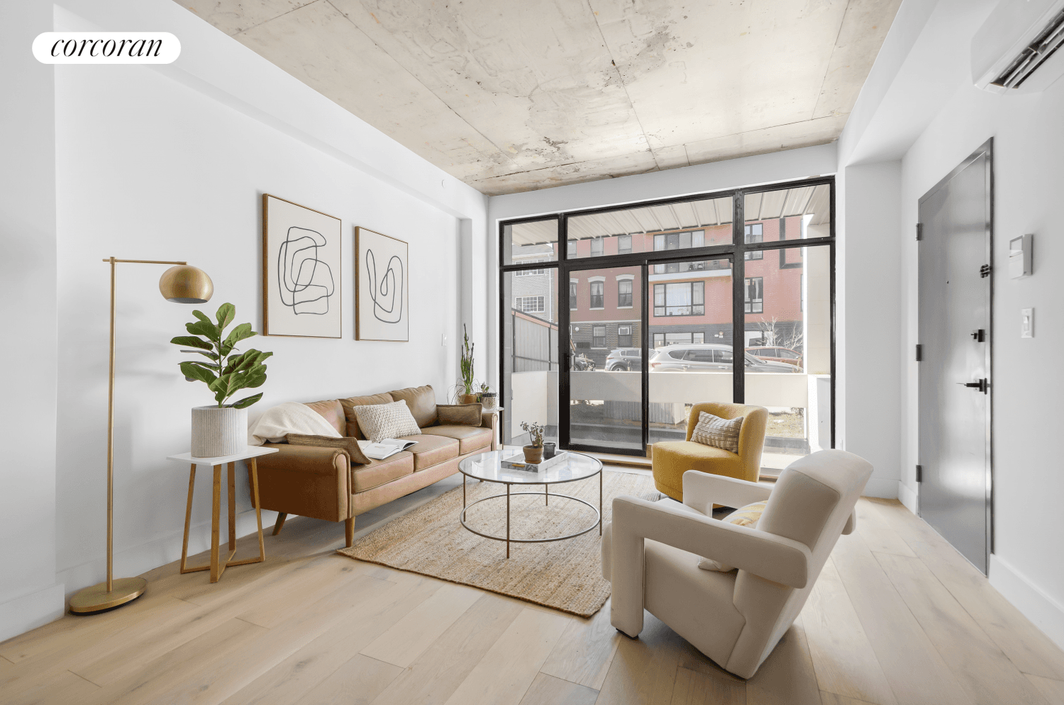 Beautiful duplex condo home with a private garden and flexible layout on the street that separates Bedstuy from Clinton Hill, Brooklyn.