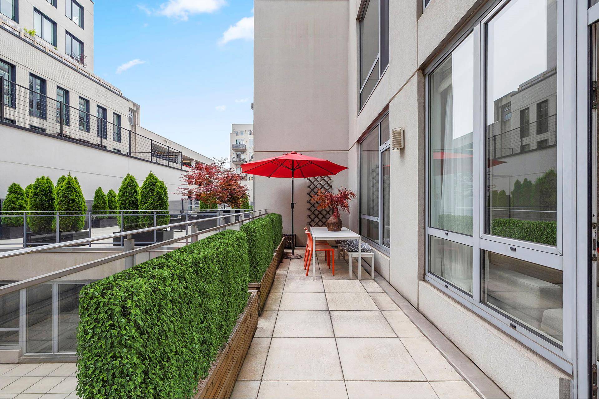 Terrace Time ! Rarely offered Garden Duplex convertible to 3 bedrooms.