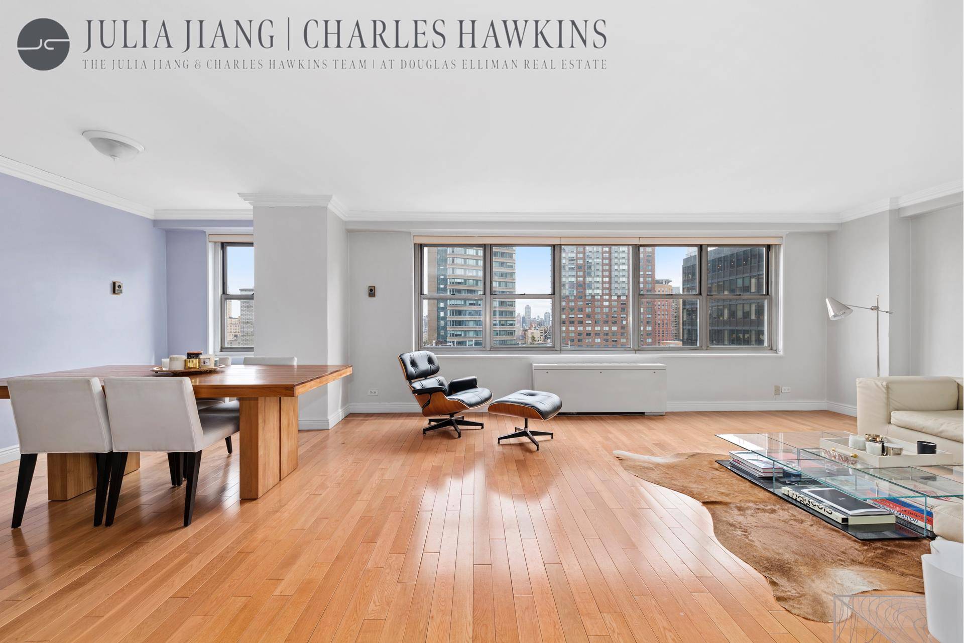 Residence 23A is a one bedroom, one and half bathroom, approximately 881 SF, corner unit home with South and East exposures, featuring an open concept design that boasts the perfect ...