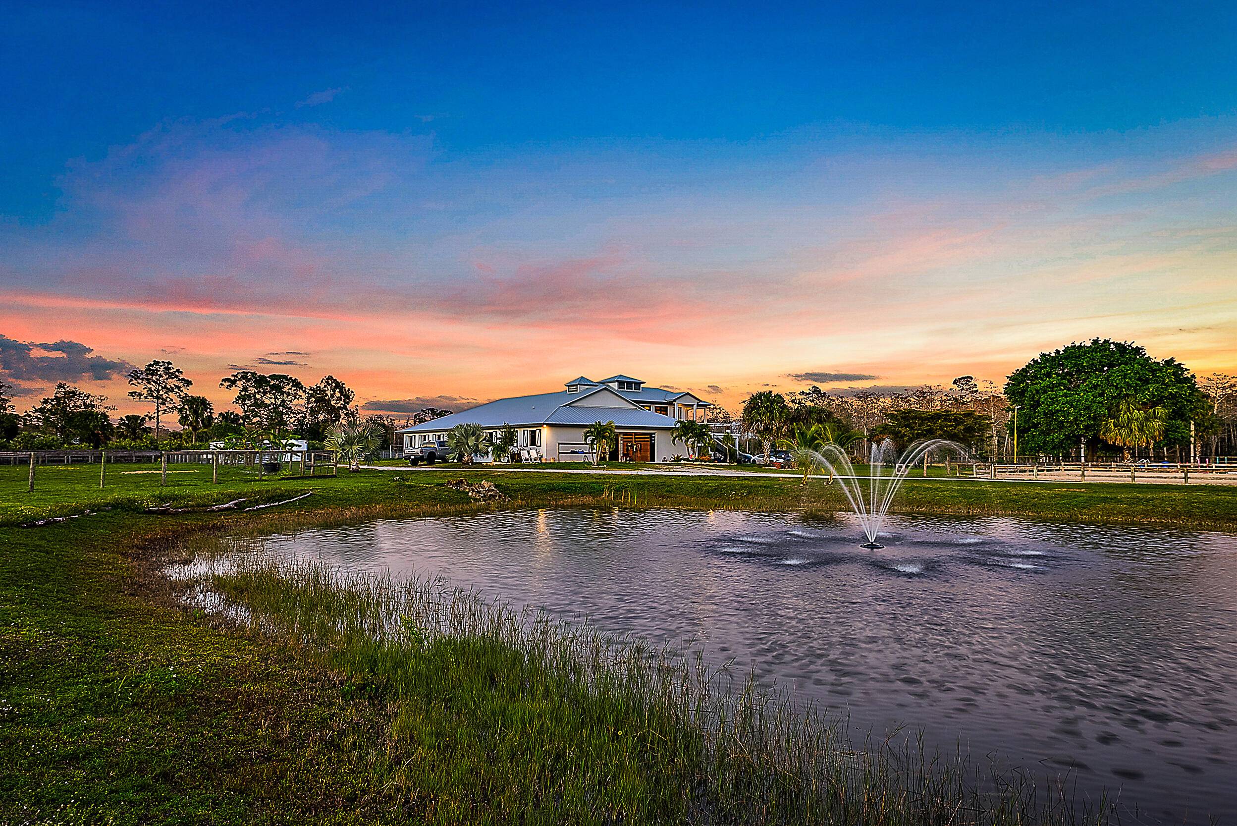 In the tranquil confines of Trailside, a prestigious gated equestrian community, sits this 21 acre equestrian haven, crafted in 2019.