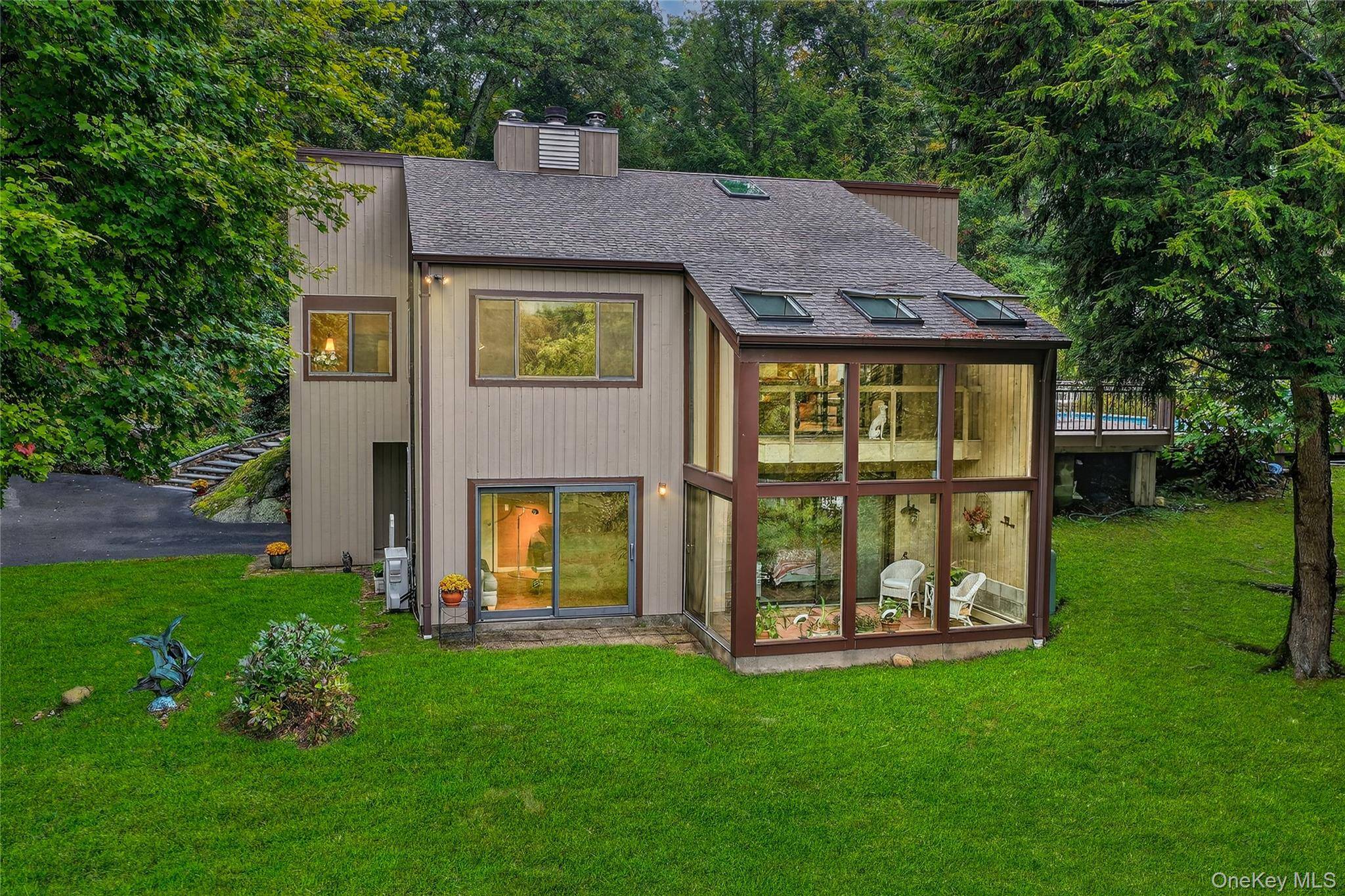 Dramatic Contemporary sighted high on the property.