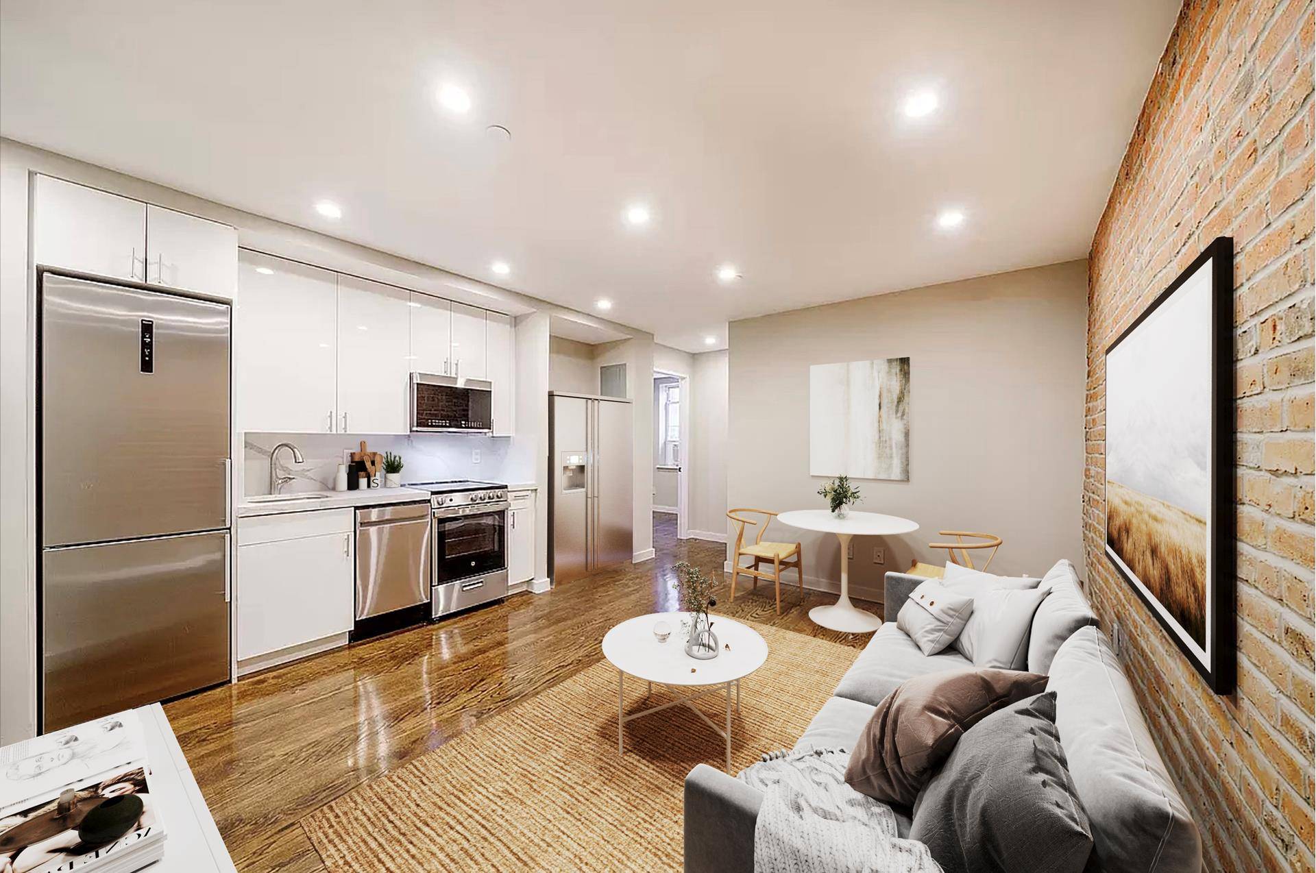 Available June 1st Open House by Appointment Only Spacious, Renovated 4 Bedroom, in Prime East Village, Full Floor Apartment, Just One Flight Up.