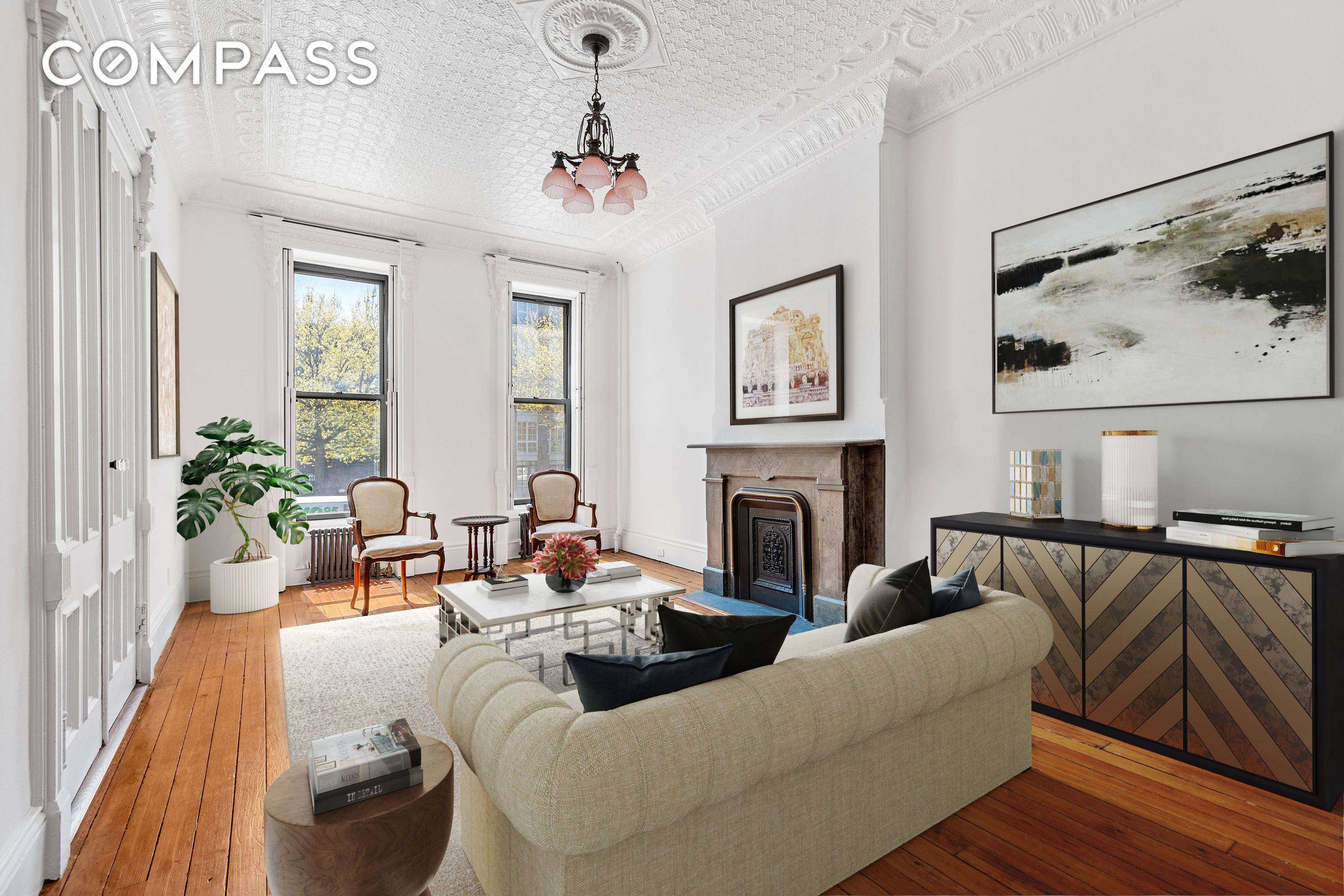 This meticulously restored two family house, built in the 1890s and boasting a classic 19 foot wide Brownstone facade, sits on a tree lined street in a prime Bushwick location.
