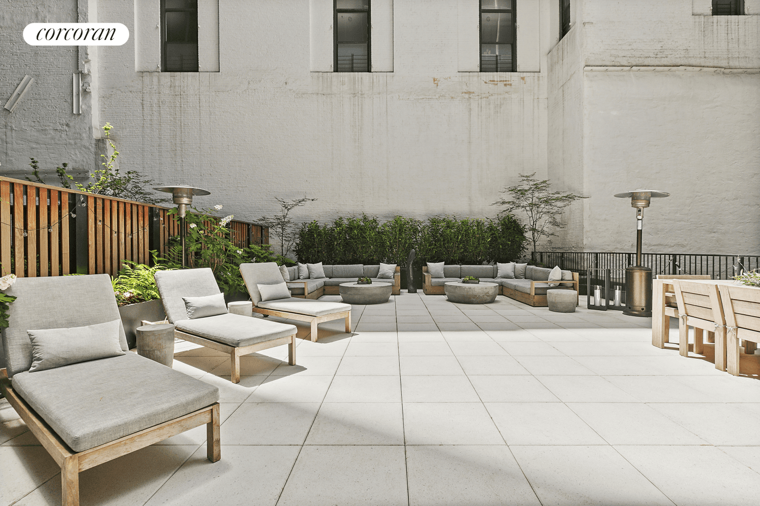 Terrace lover's dream. Welcome home to this spacious two bedroom two and a half bath home with high ceilings and a beautifully planted terrace which is over 1000 square feet.