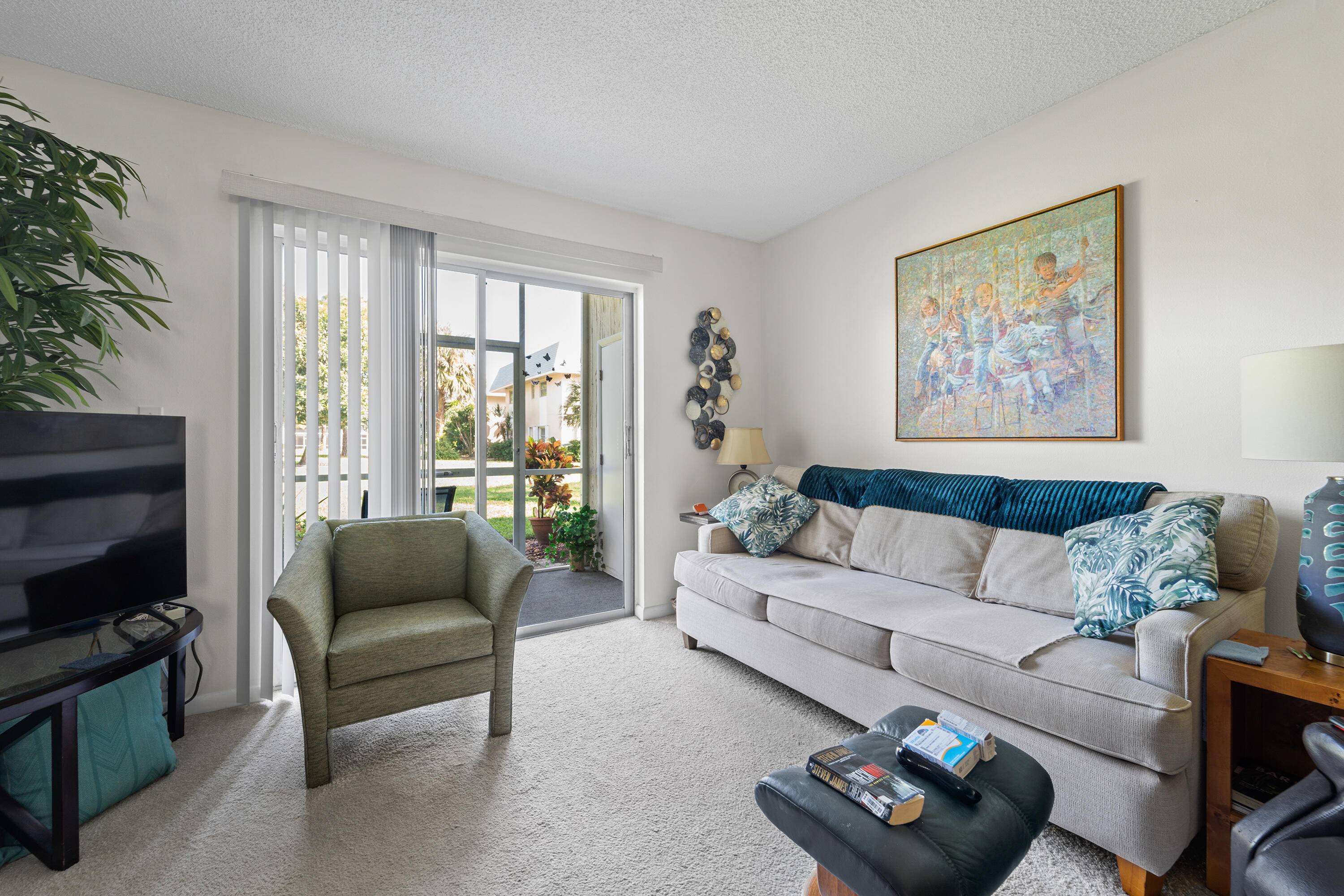 THIS IS AN END UNIT ON THE GROUND FLOOR with large windows in both bedrooms for additional sunlight.