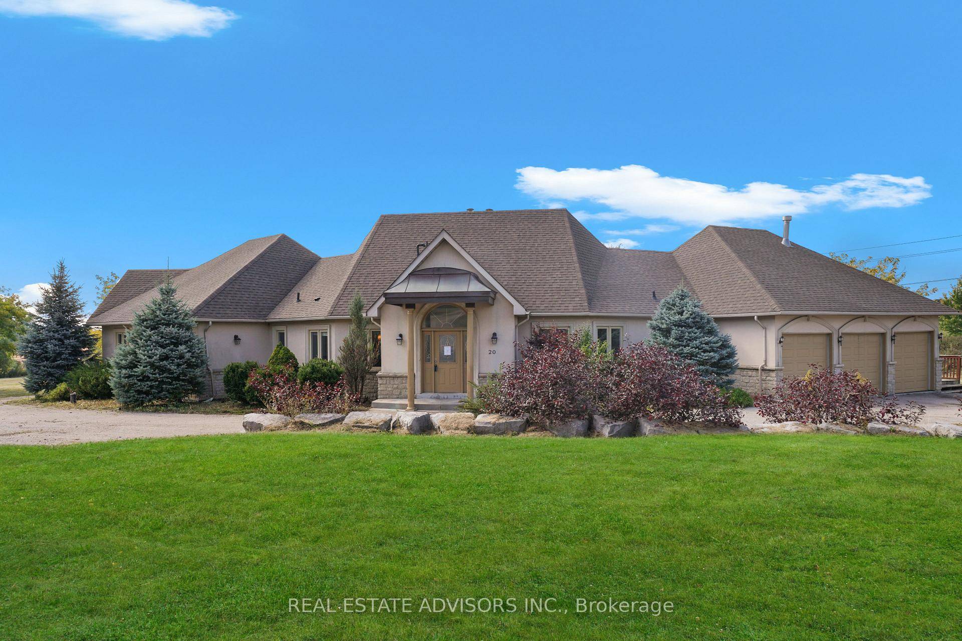 Welcome to this stunning custom built bungalow situated on nearly 3 acres in the serene King City.