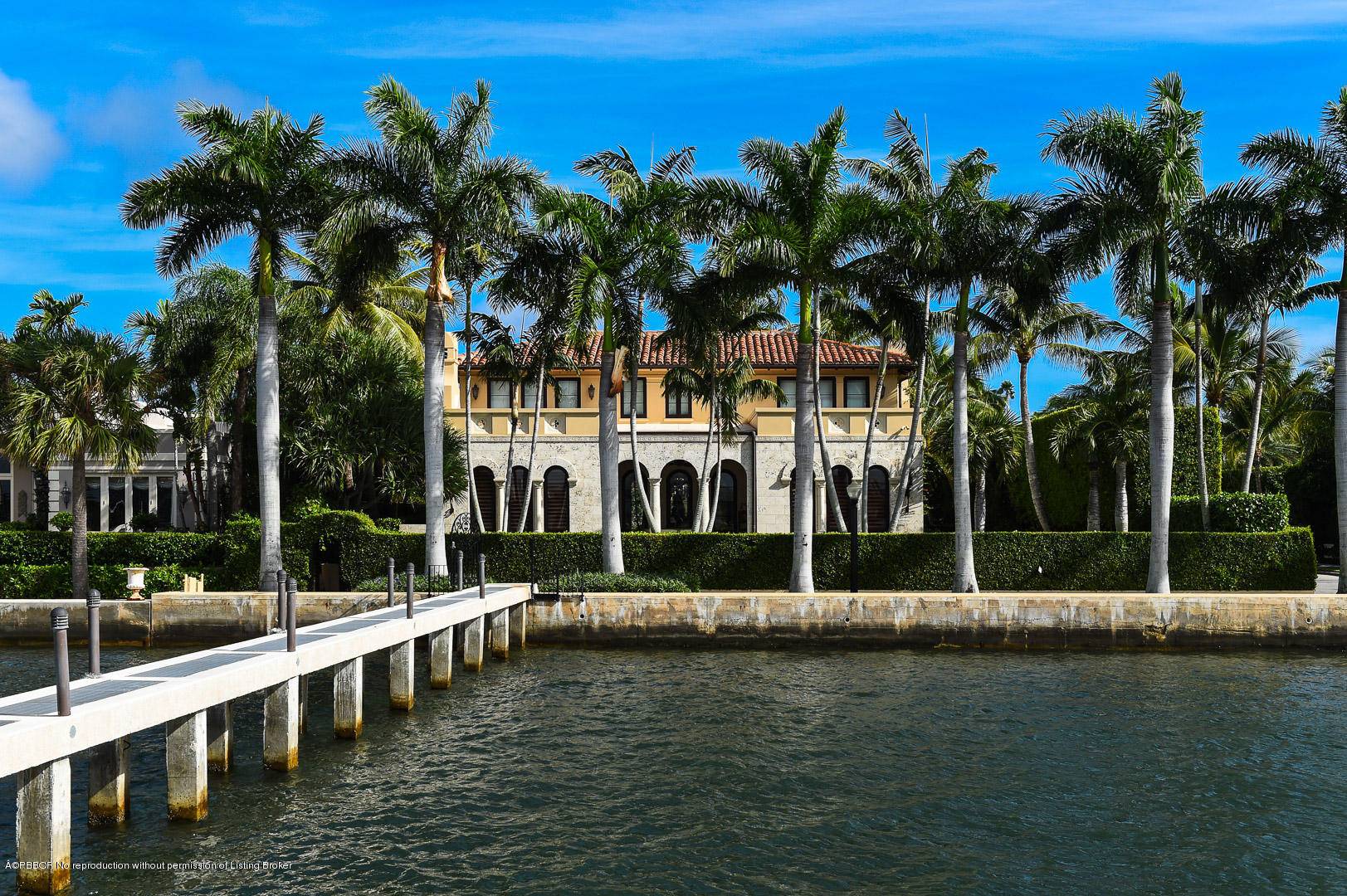 Fabulous In Town Mediterranean with spectacular big Water Views, Lake Trail access, and Intracoastal concrete dock.