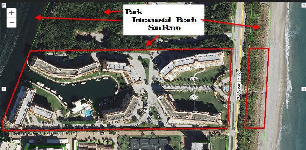 First floor unit includes access to extended patio beyond the screened in porch which overlooks the Ocean, A1A and the lawns of San Remo.