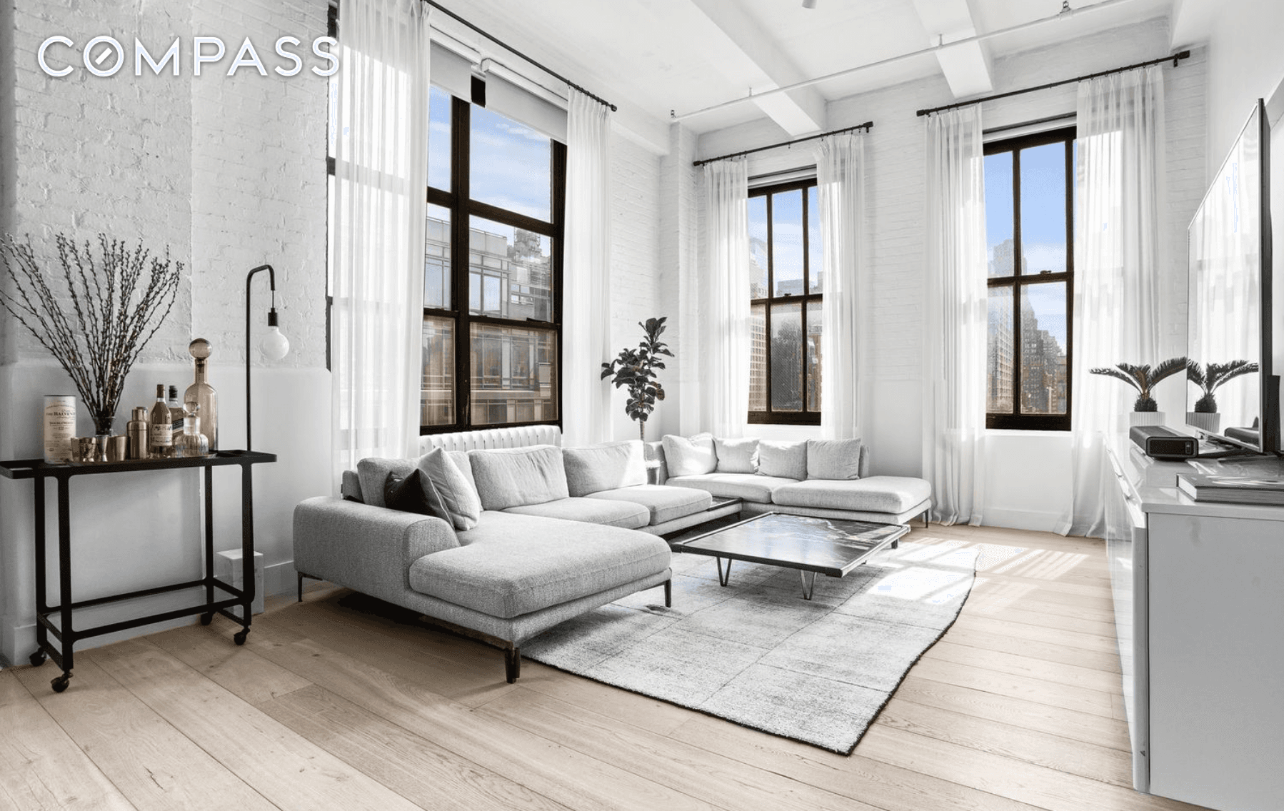 Step into a realm of luxury with this remarkable 2 bedroom, 2 bathroom corner loft, boasting an impressive 1, 897 square feet of sophisticated living.