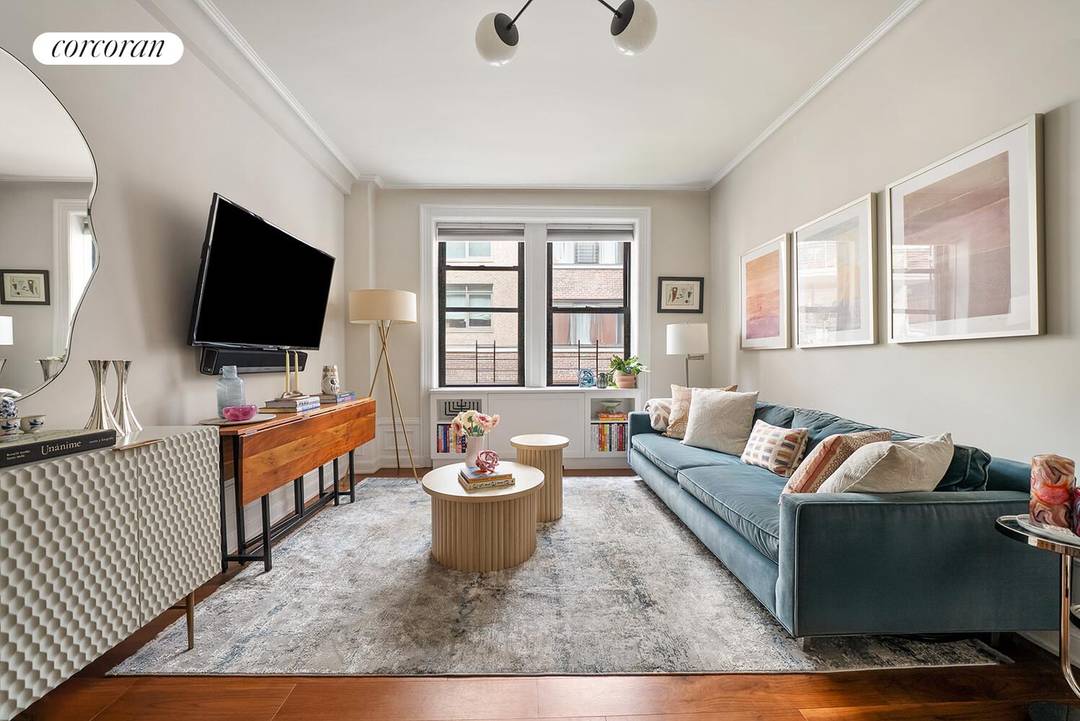 A Quintessential Pre War Masterpiece, Impeccably Reimagined Discover Residence 6D a pin drop quiet sanctuary nestled on one of Lincoln Square's most coveted tree lined blocks.