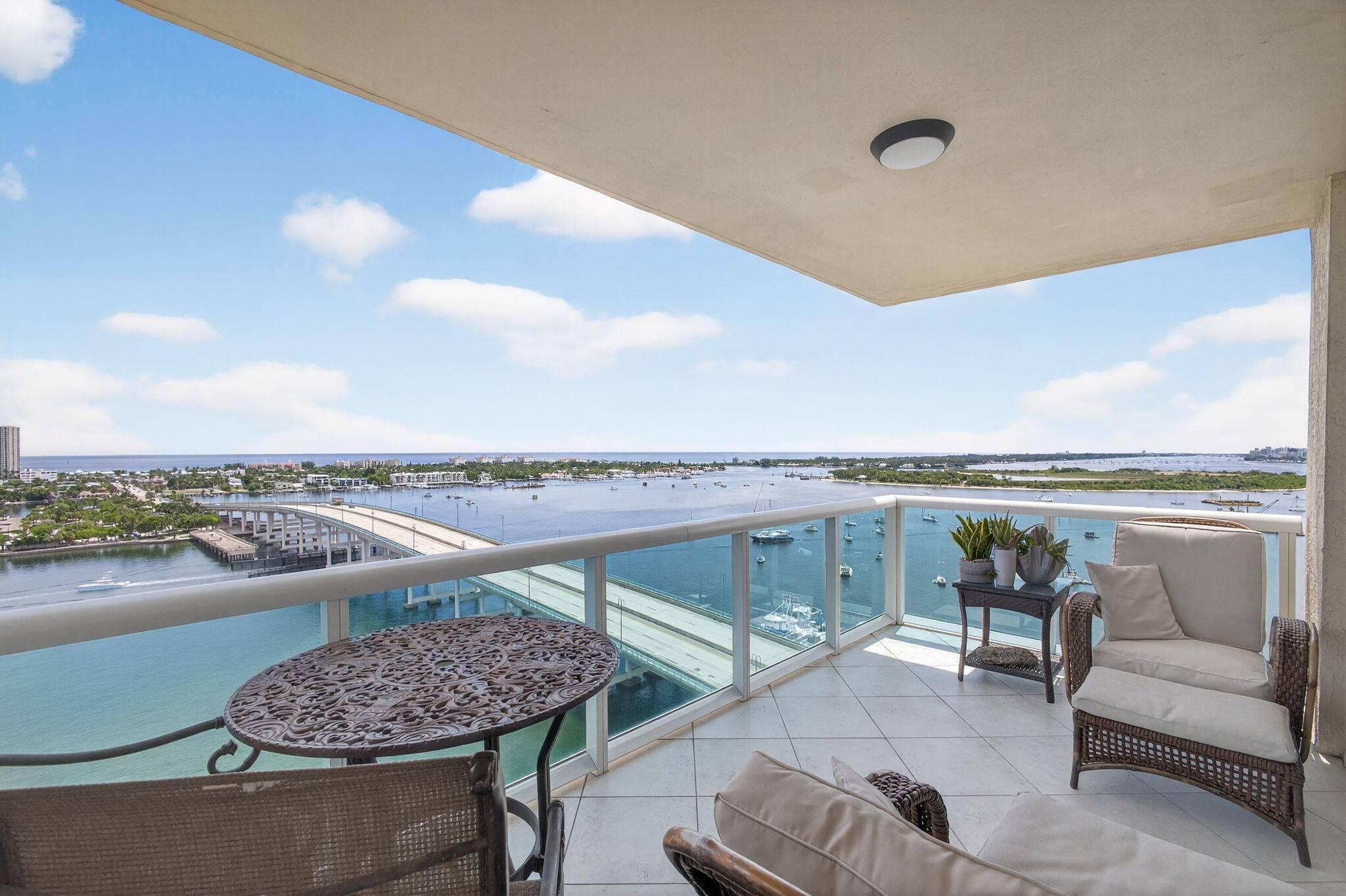 Breathtaking views on the corner unit 17th floor direct east facing Intracoastal condo.