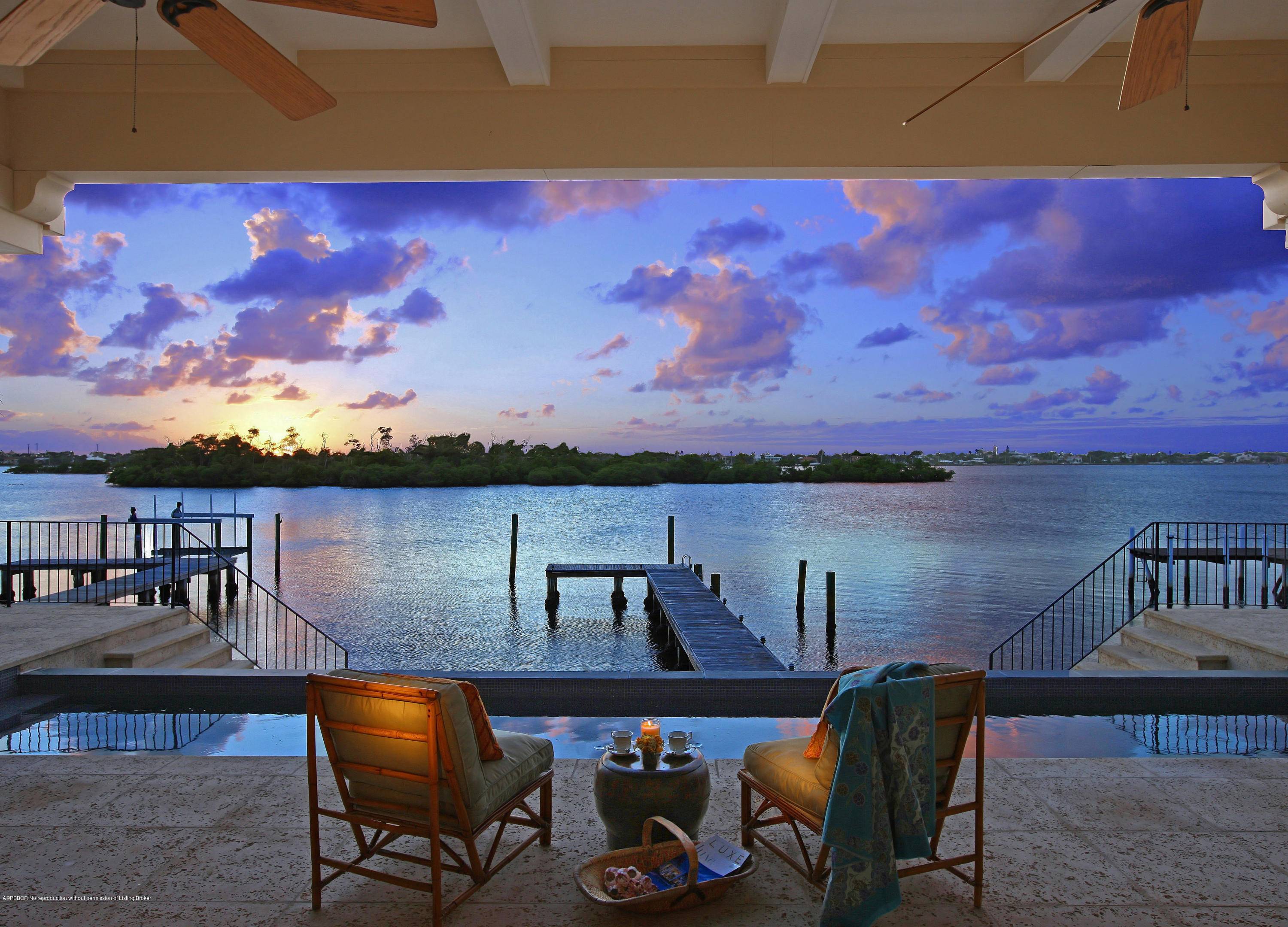 A wonderful Clarence Mack French regency with stunning views of the waterway.